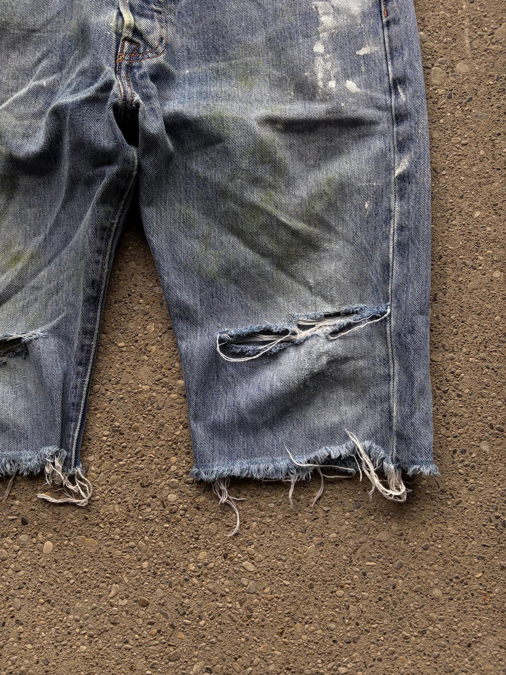 Vintage painted Cutted Levi’s denim