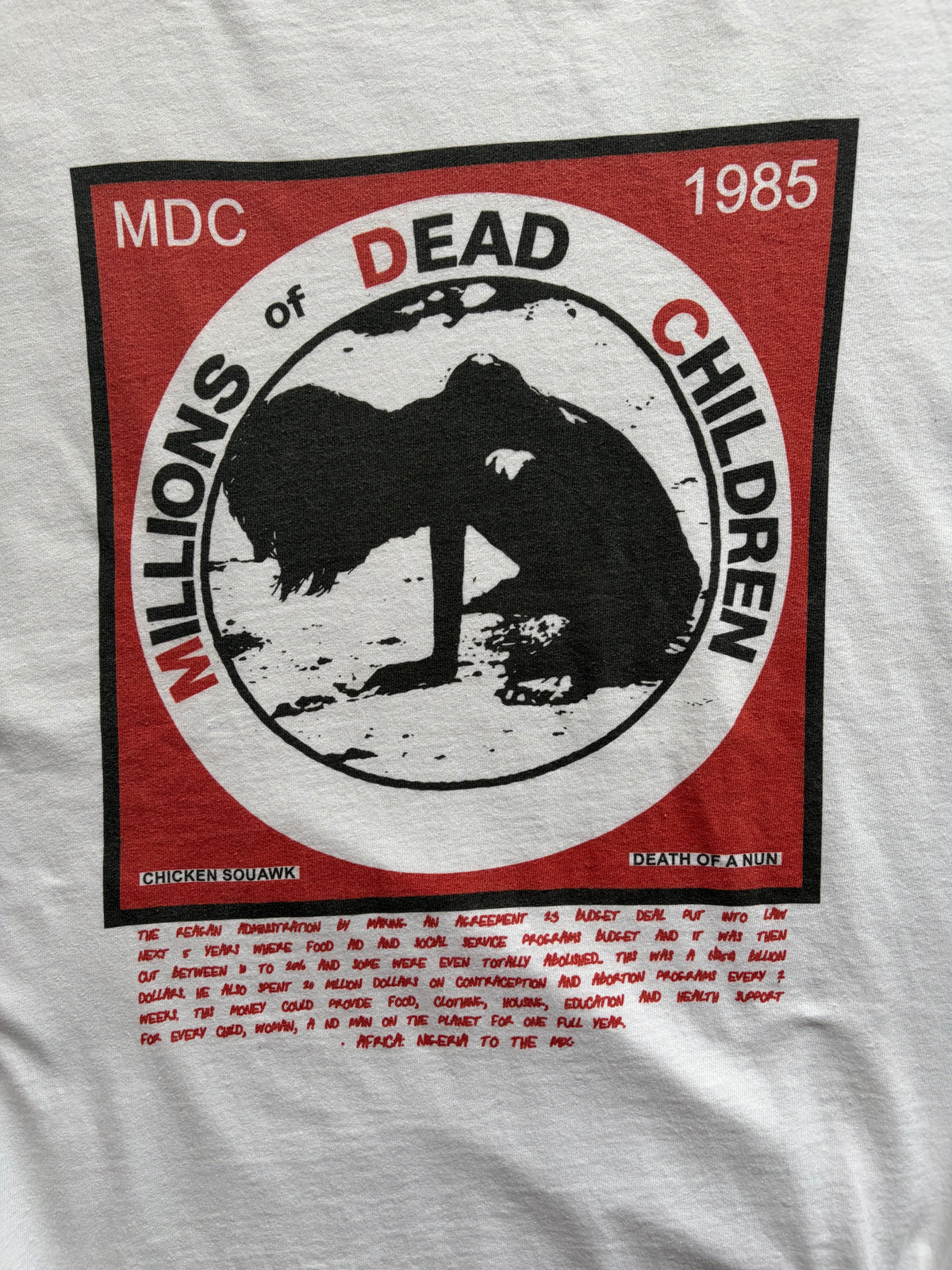 Vintage MDC printed Shirt Size L/XL