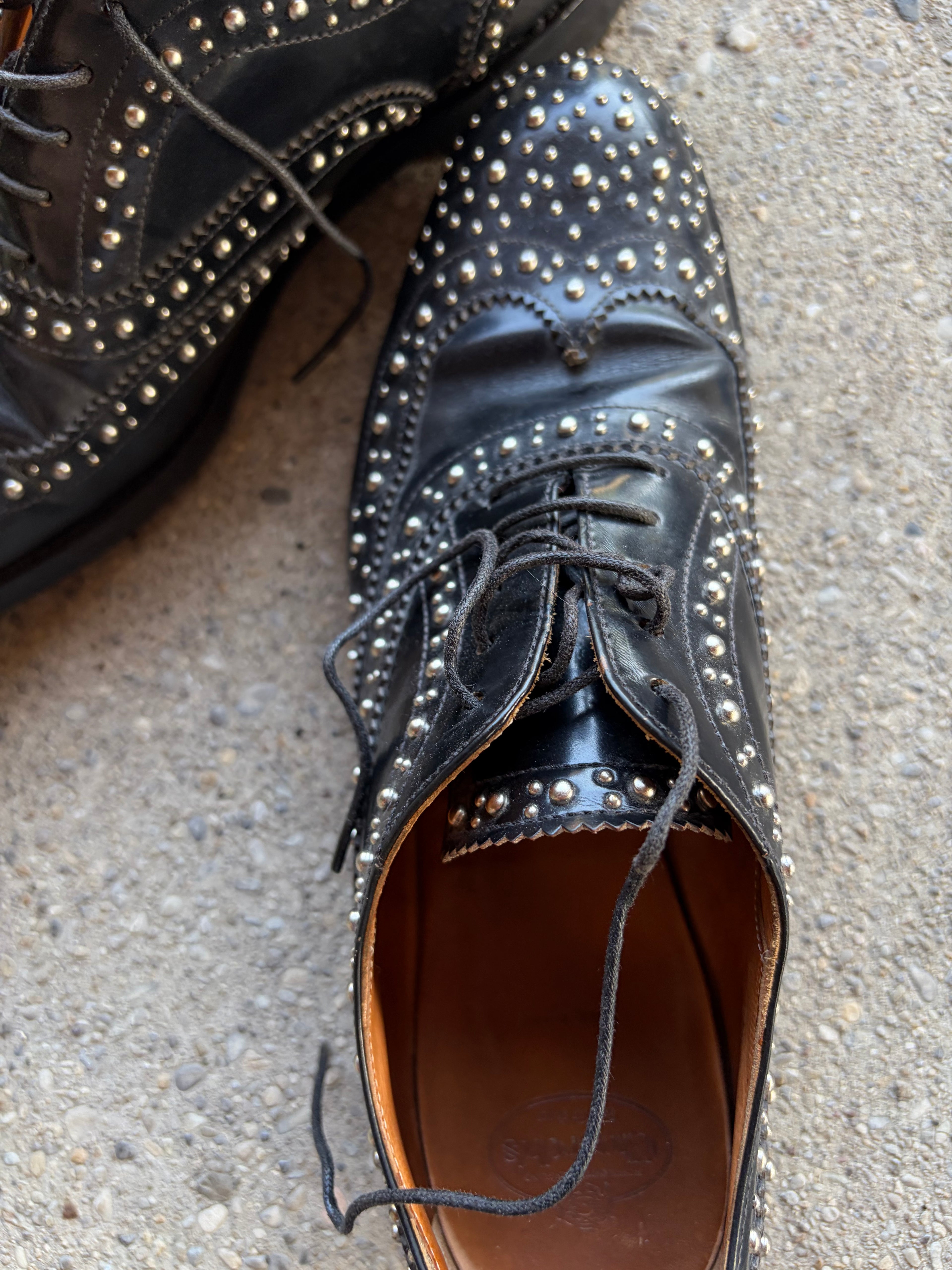 Church’s Burwood Wg Oxford Budapester studded Made in Italy