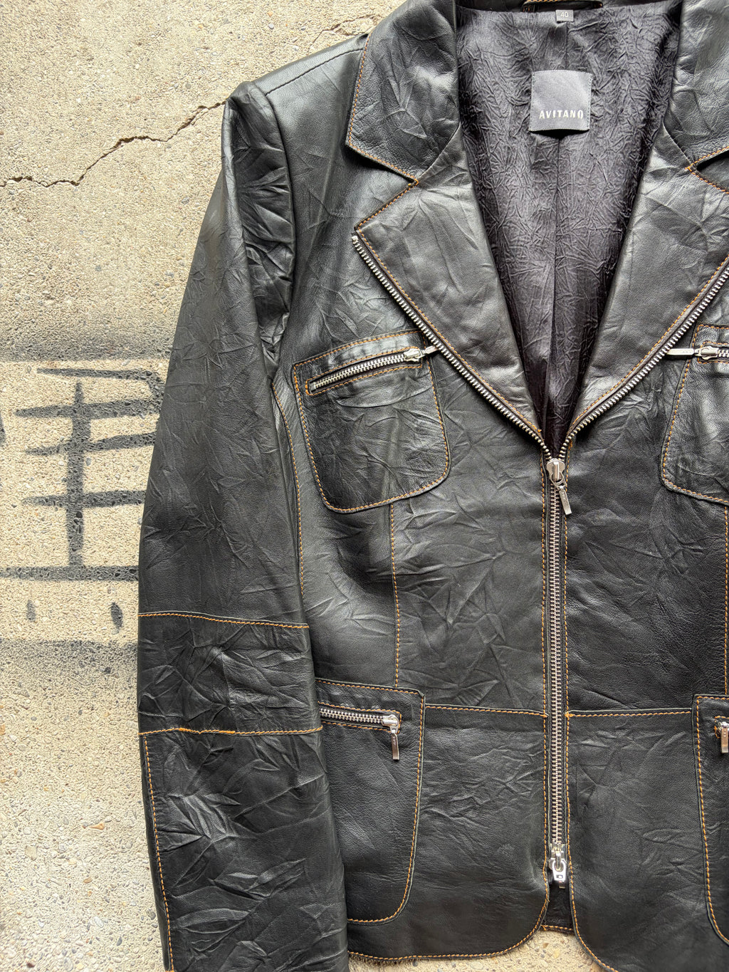 Vintage leather Jacket/ Blazer Womens Size S/M/40