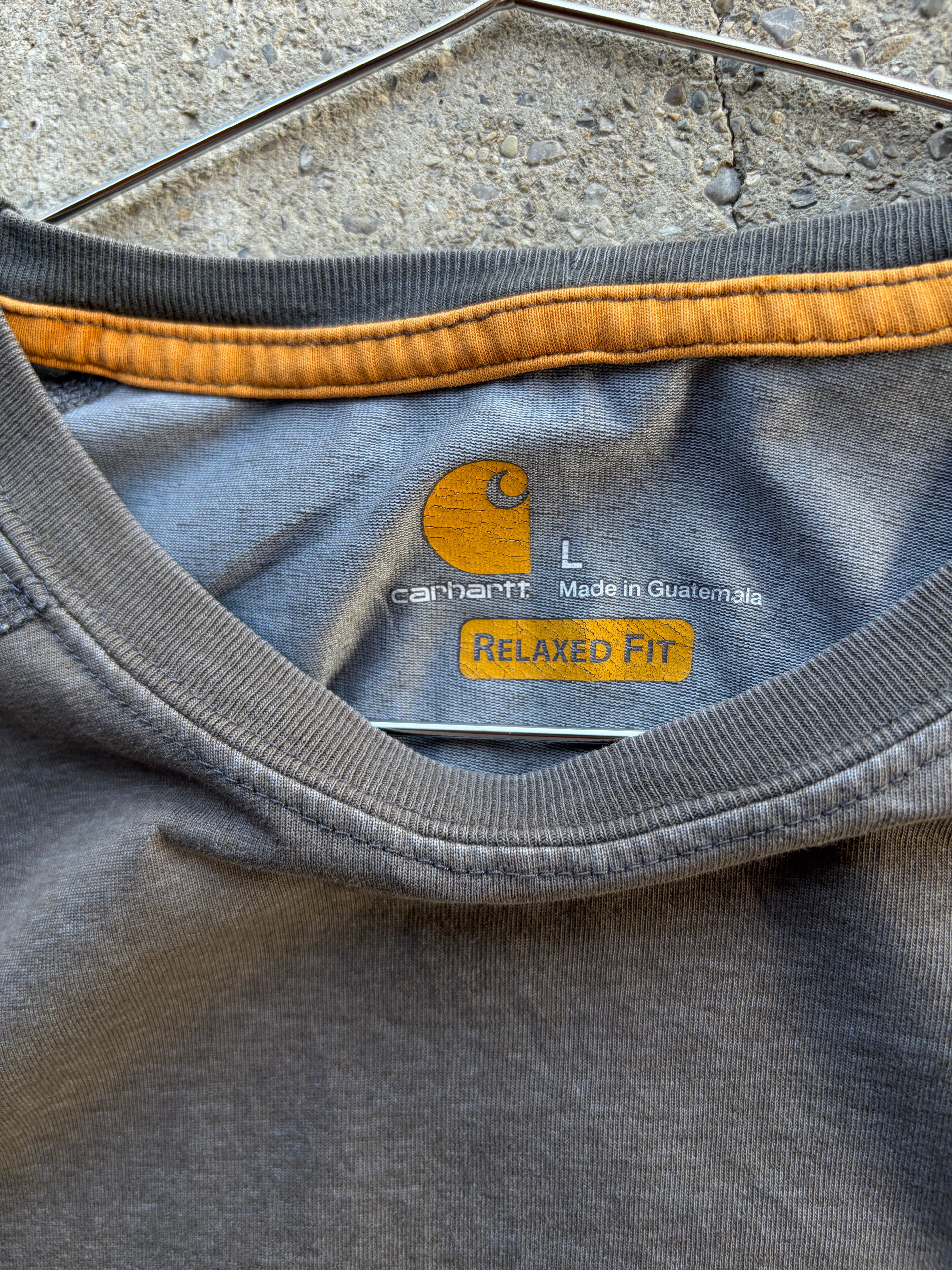 Faded carhartt ghost Pocket Shirt Size L