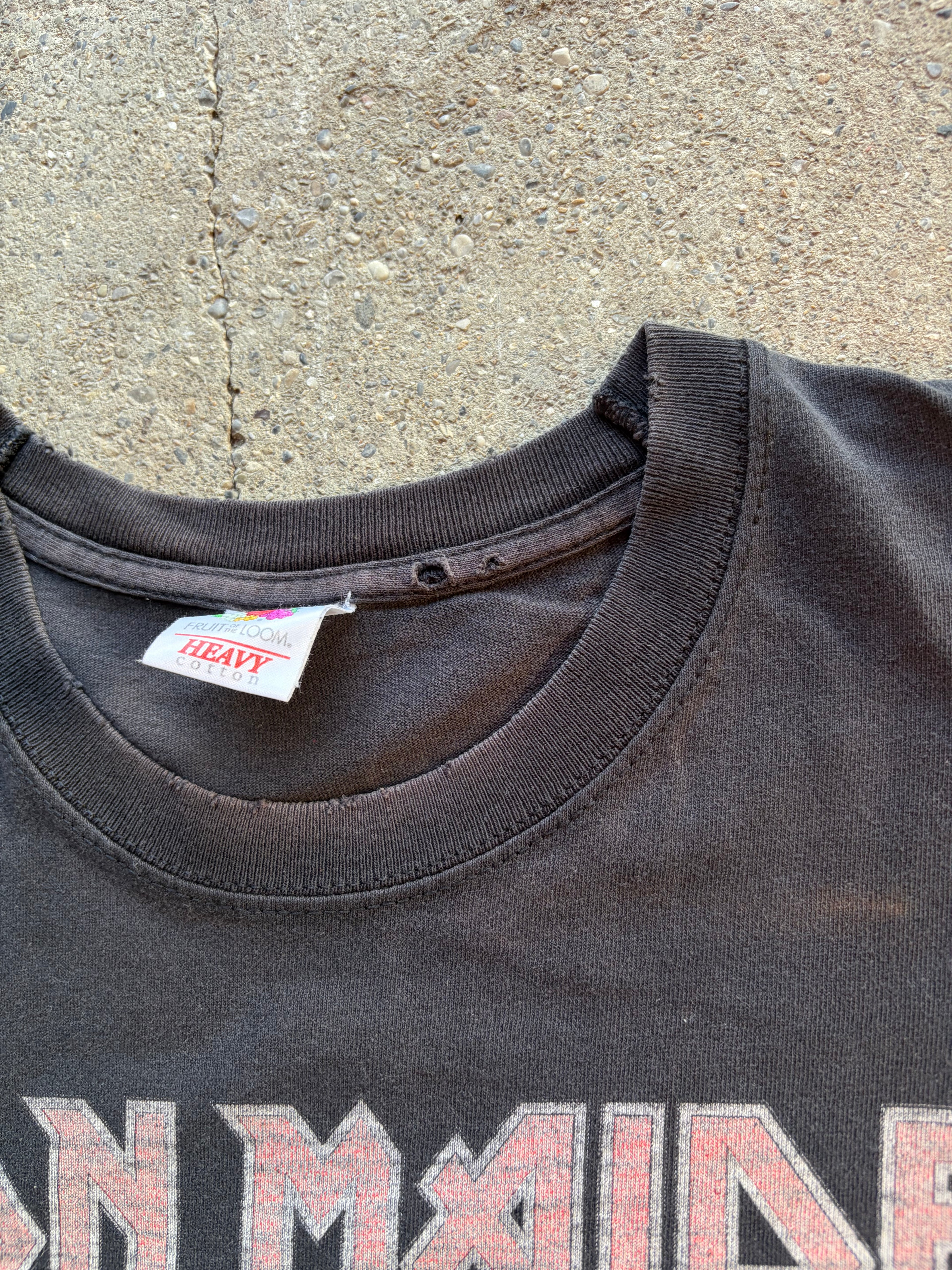 Little trashed and faded Vintage Iron Maiden T Shirt Size L/XL