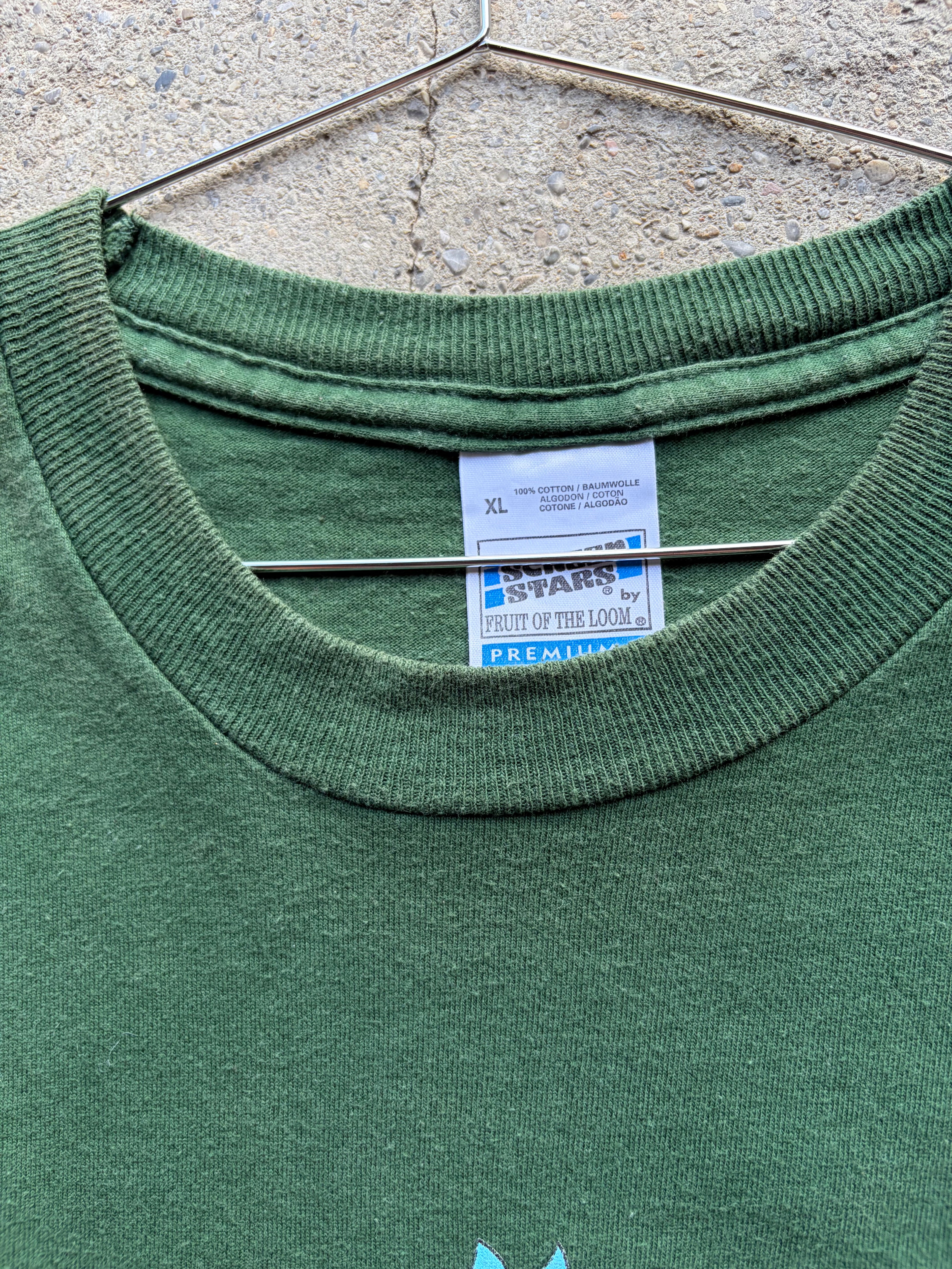 Vintage Faded Green T Shirt Size L/XL