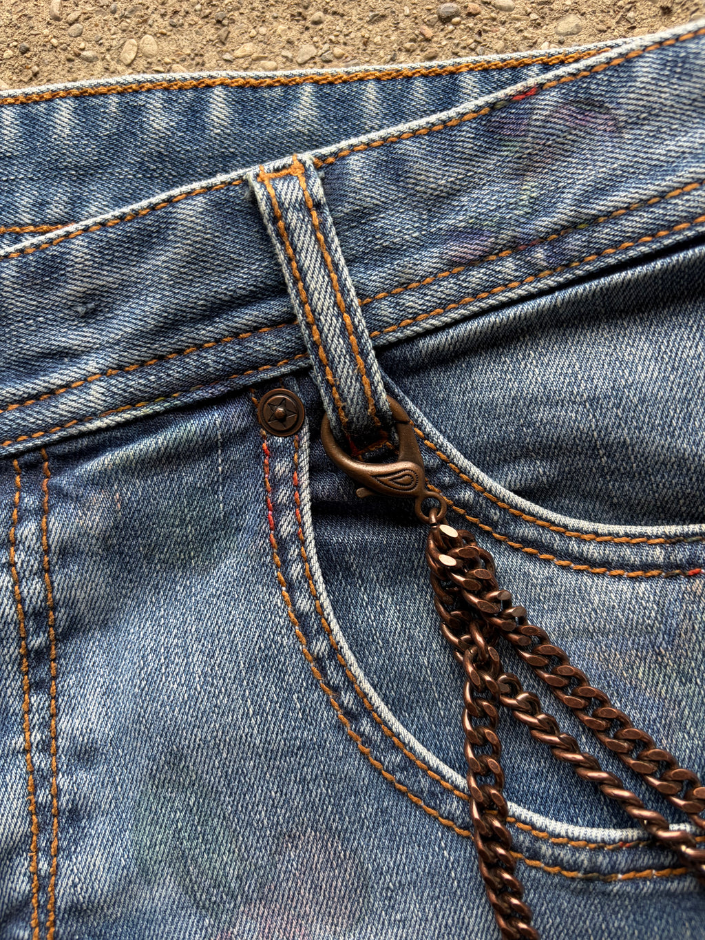 Vintage printed just cavalli denim