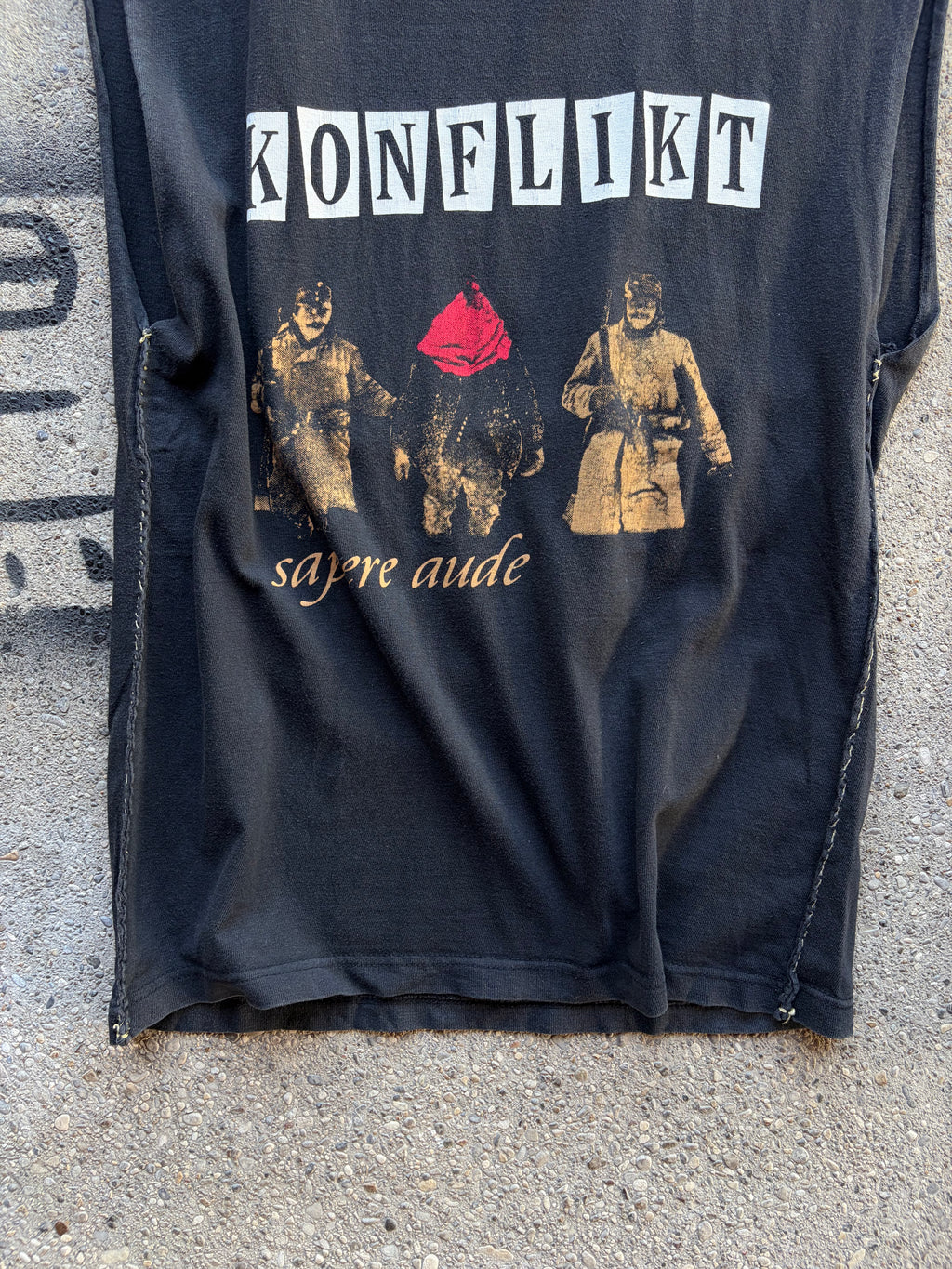 Vintage faded Trashed Punk Shirt Size S/M