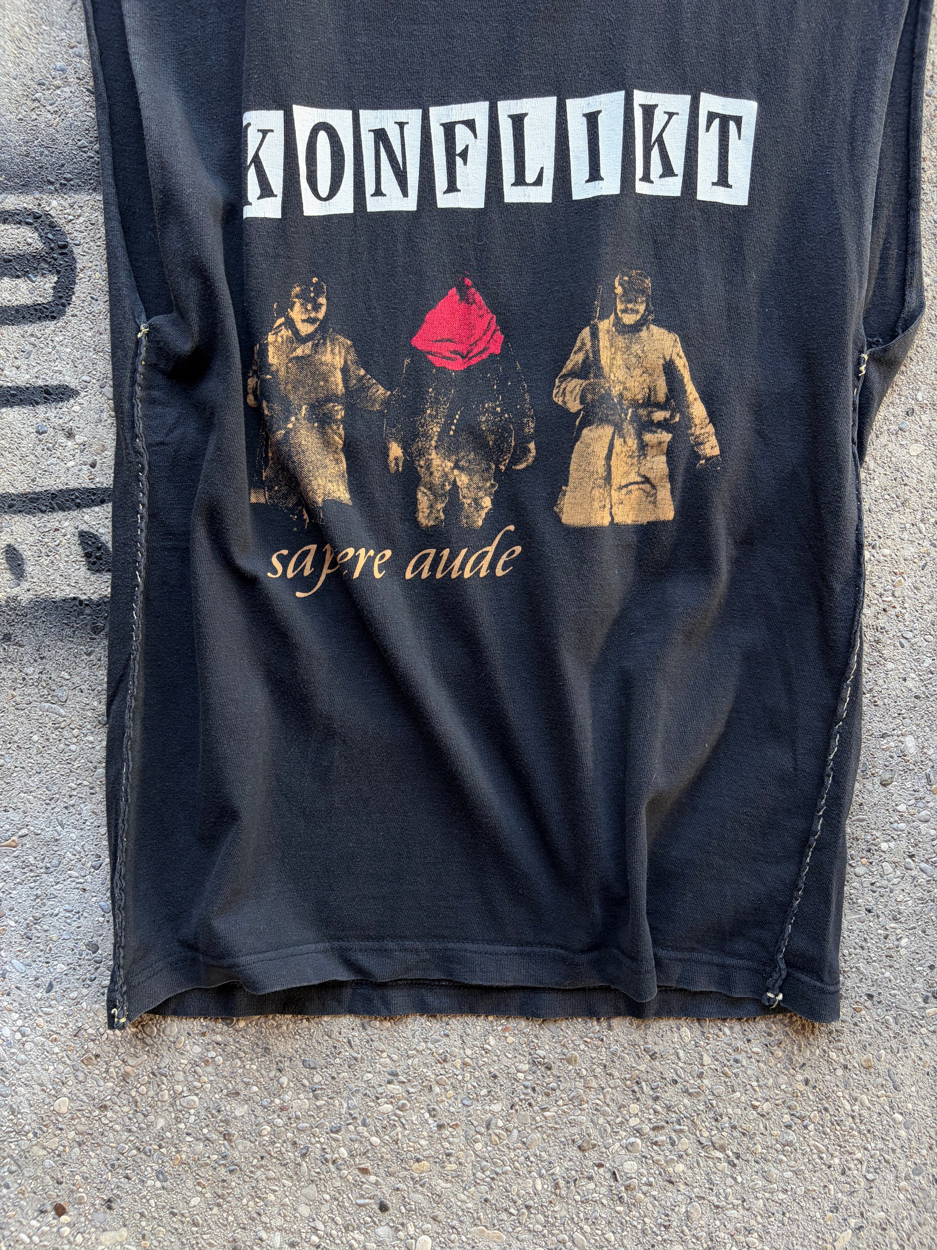 Vintage faded Trashed Punk Shirt Size S/M