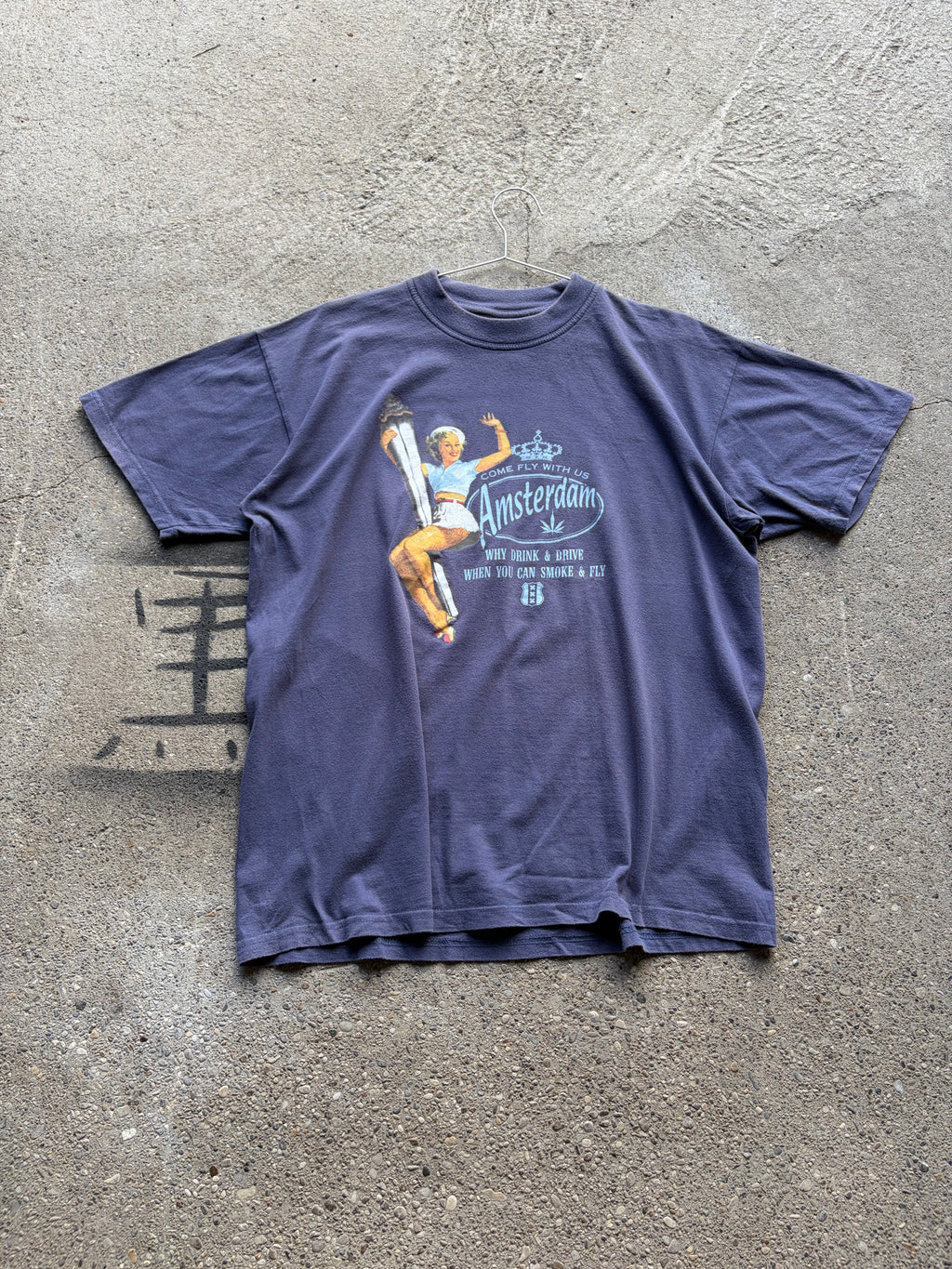 Vintage Funny faded Vintage Amsterdam T Shirt Size S/M