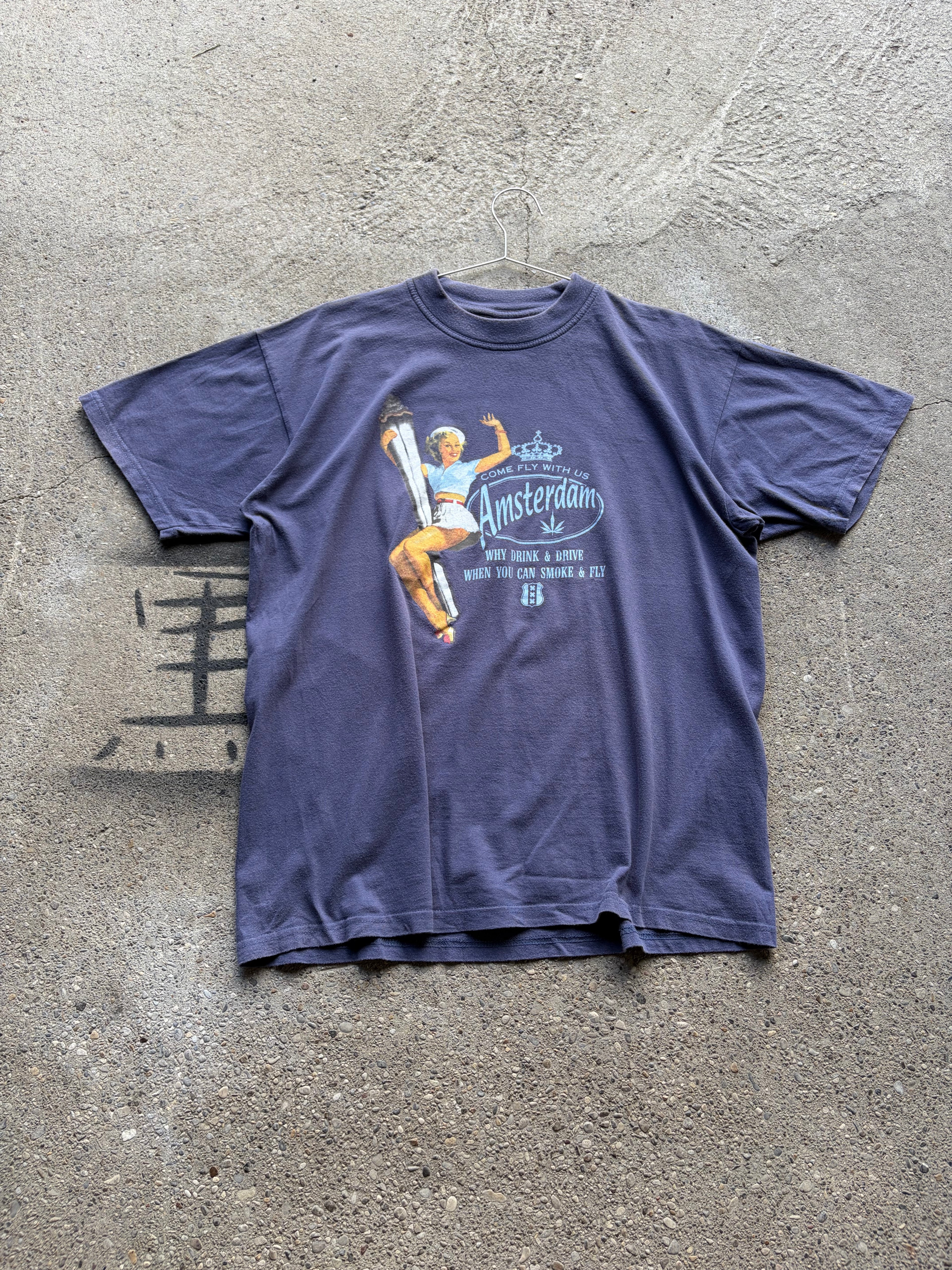 Vintage Funny faded Vintage Amsterdam T Shirt Size S/M