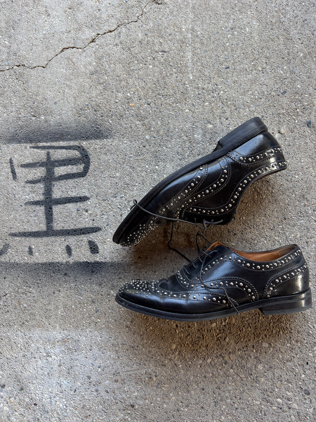 Church’s Burwood Wg Oxford Budapester studded Made in Italy