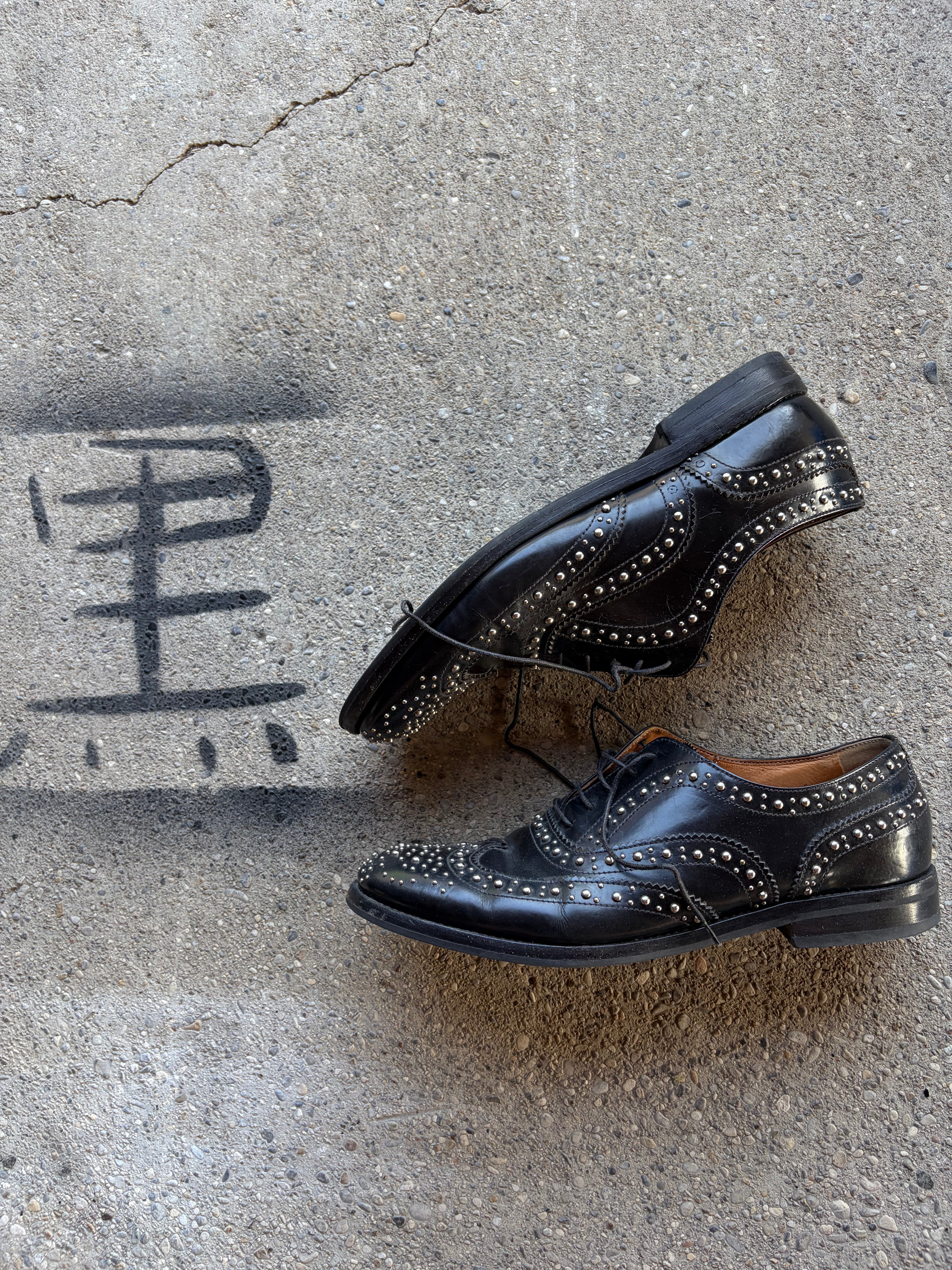 Church’s Burwood Wg Oxford Budapester studded Made in Italy