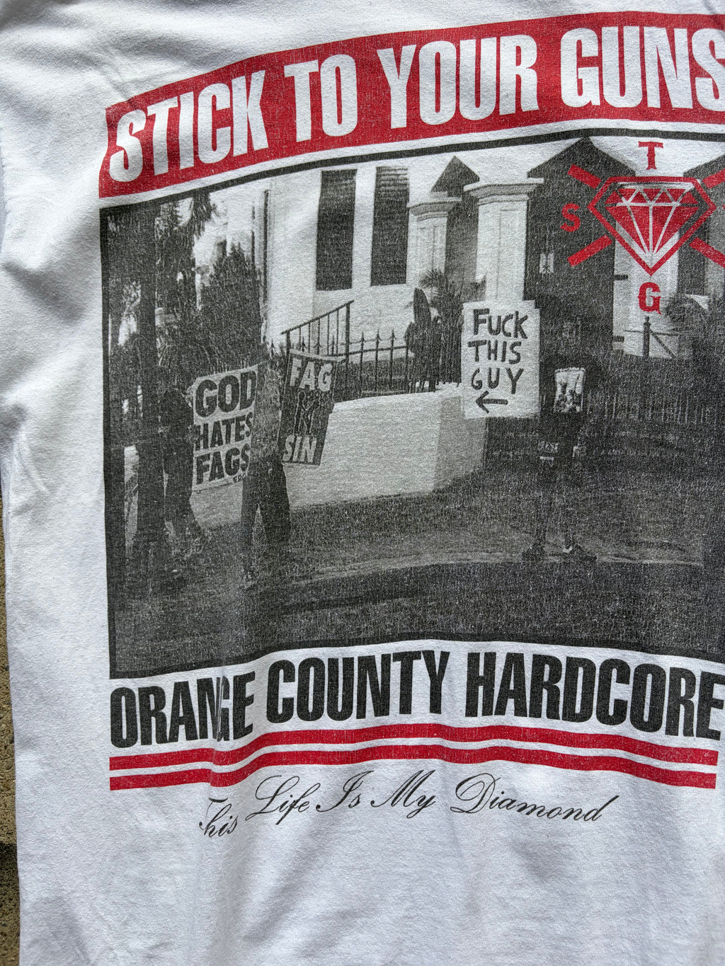 Vintage Stick to your Guns T Shirt Size M/L