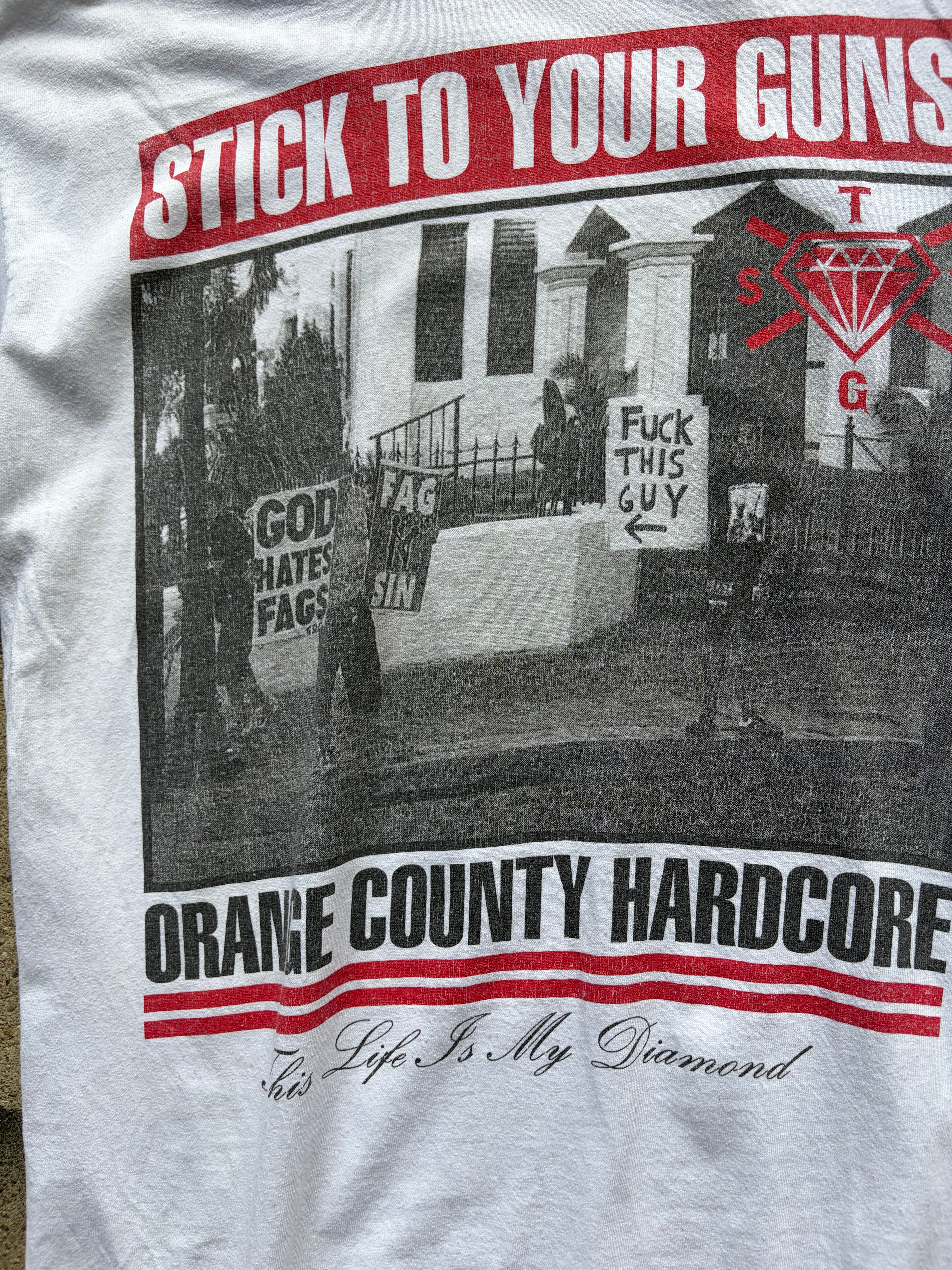 Vintage Stick to your Guns T Shirt Size M/L