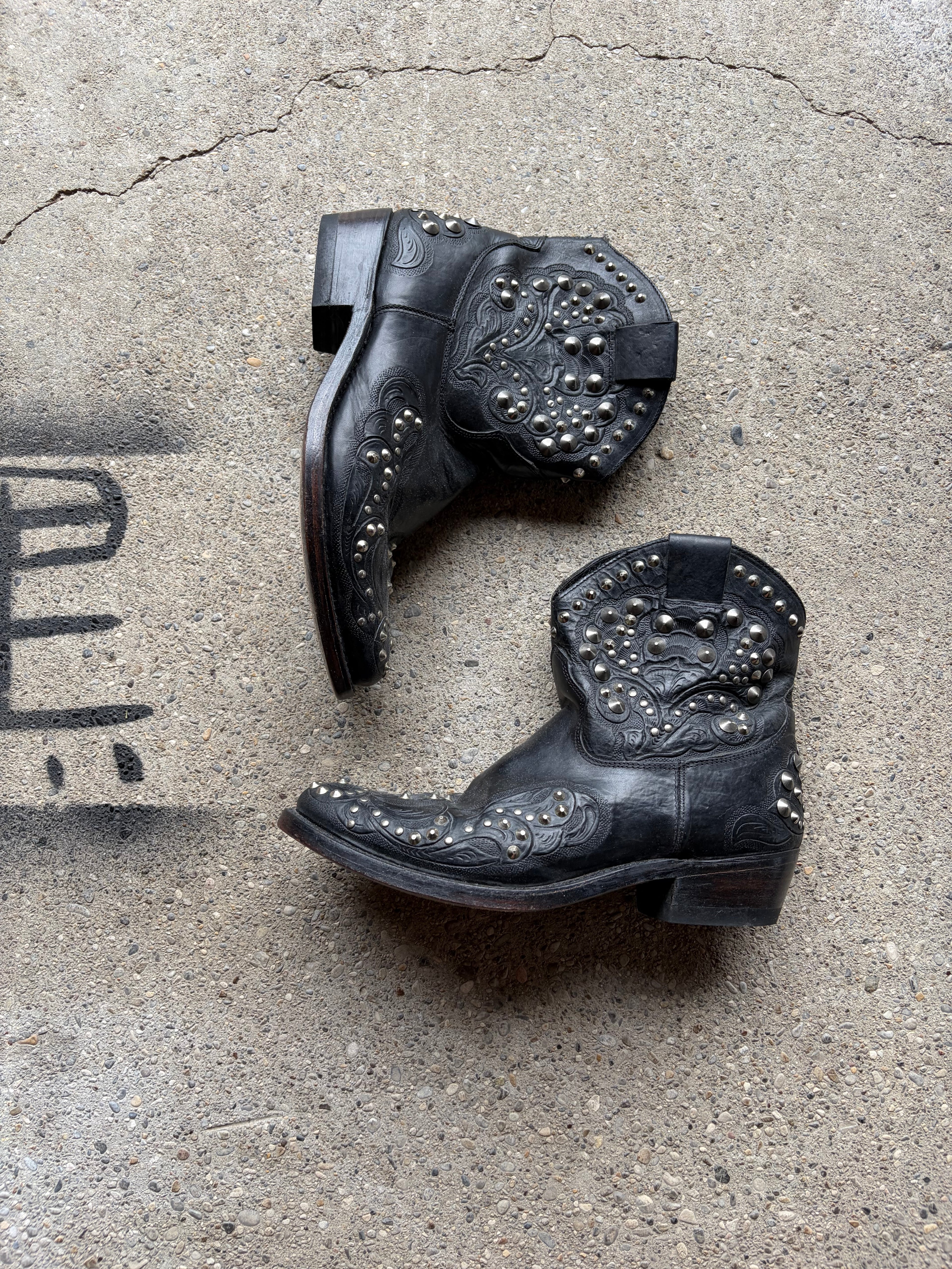 Vintage Studded Boot Size 39