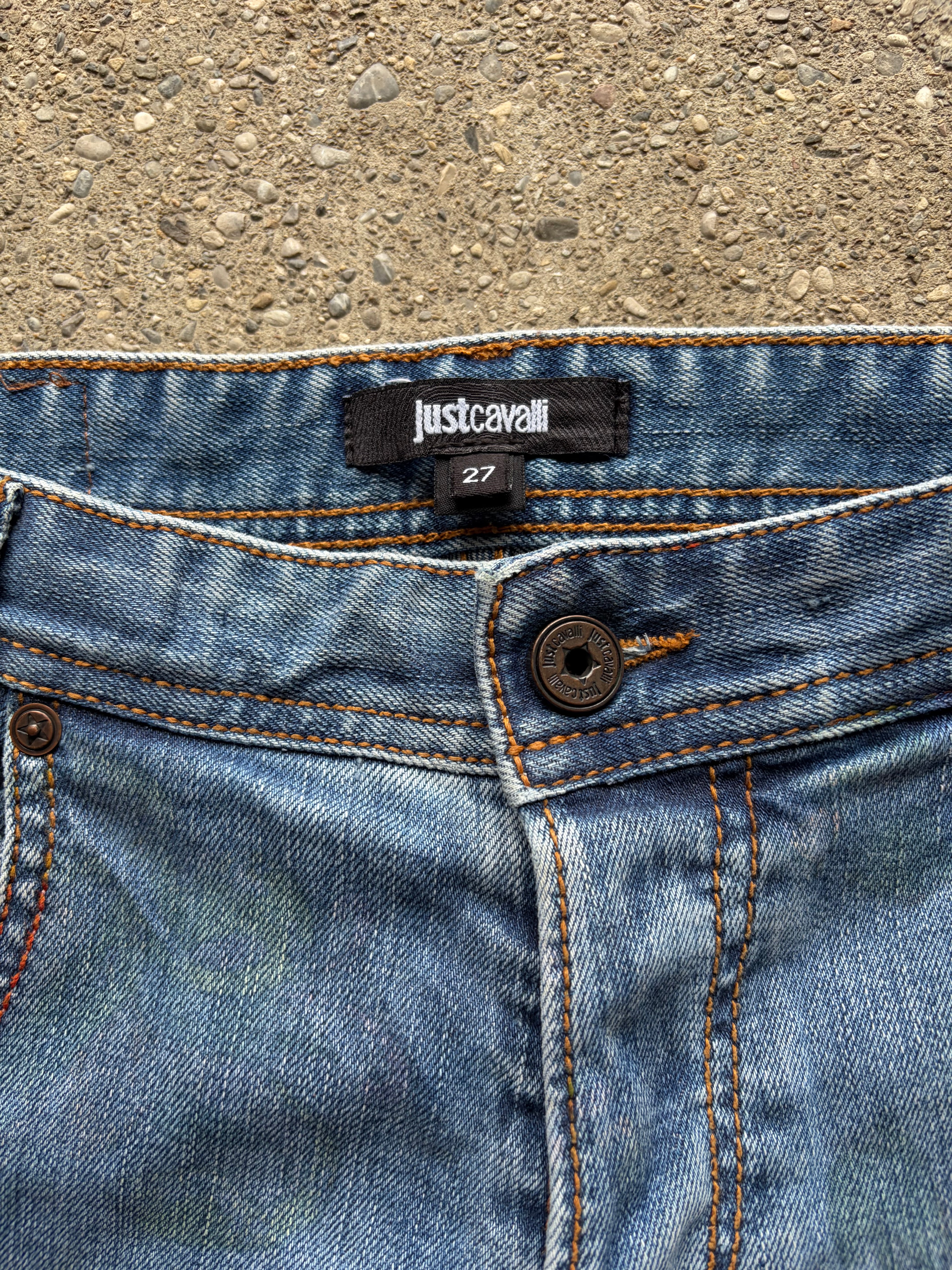 Vintage printed just cavalli denim