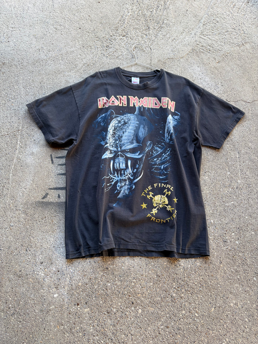 Vintage Faded Iron Maiden T Shirt Size L/XL