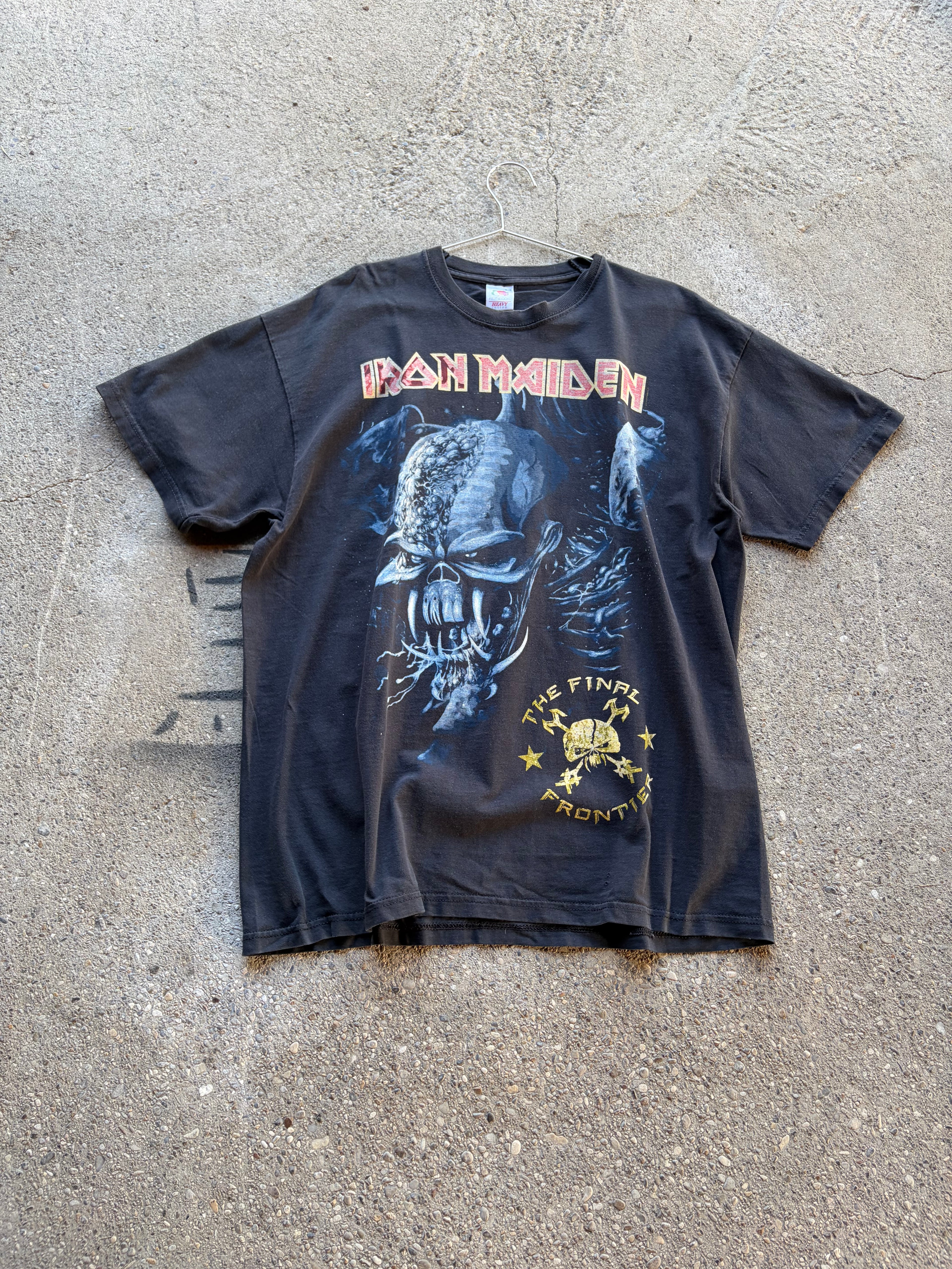 Vintage Faded Iron Maiden T Shirt Size L/XL