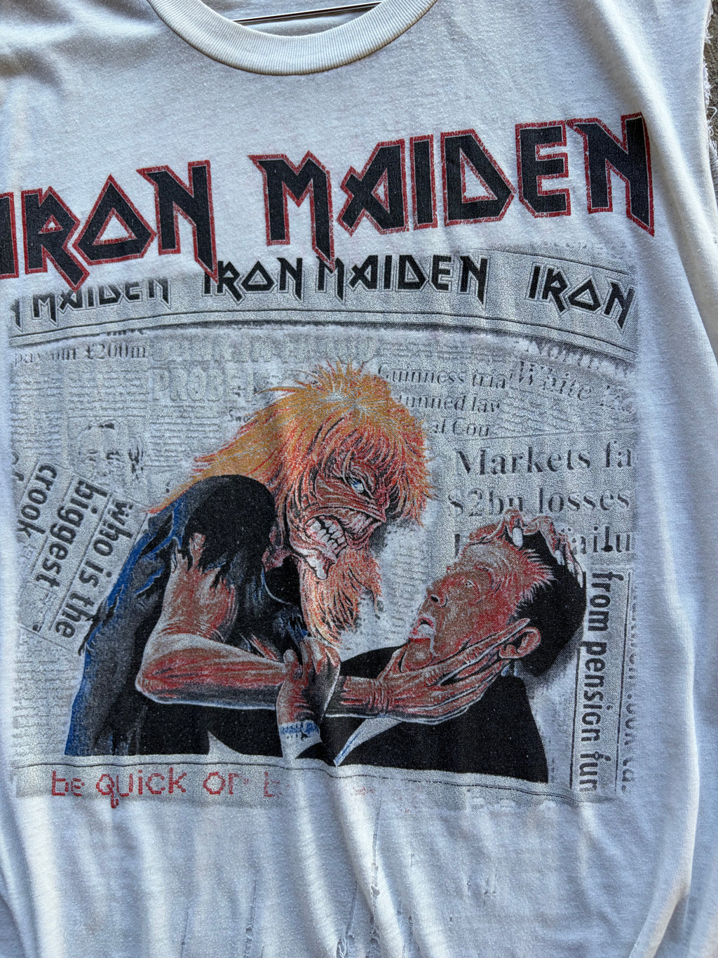 Vintage Single Stitch early 90s Iron Maiden T Shirt Size S