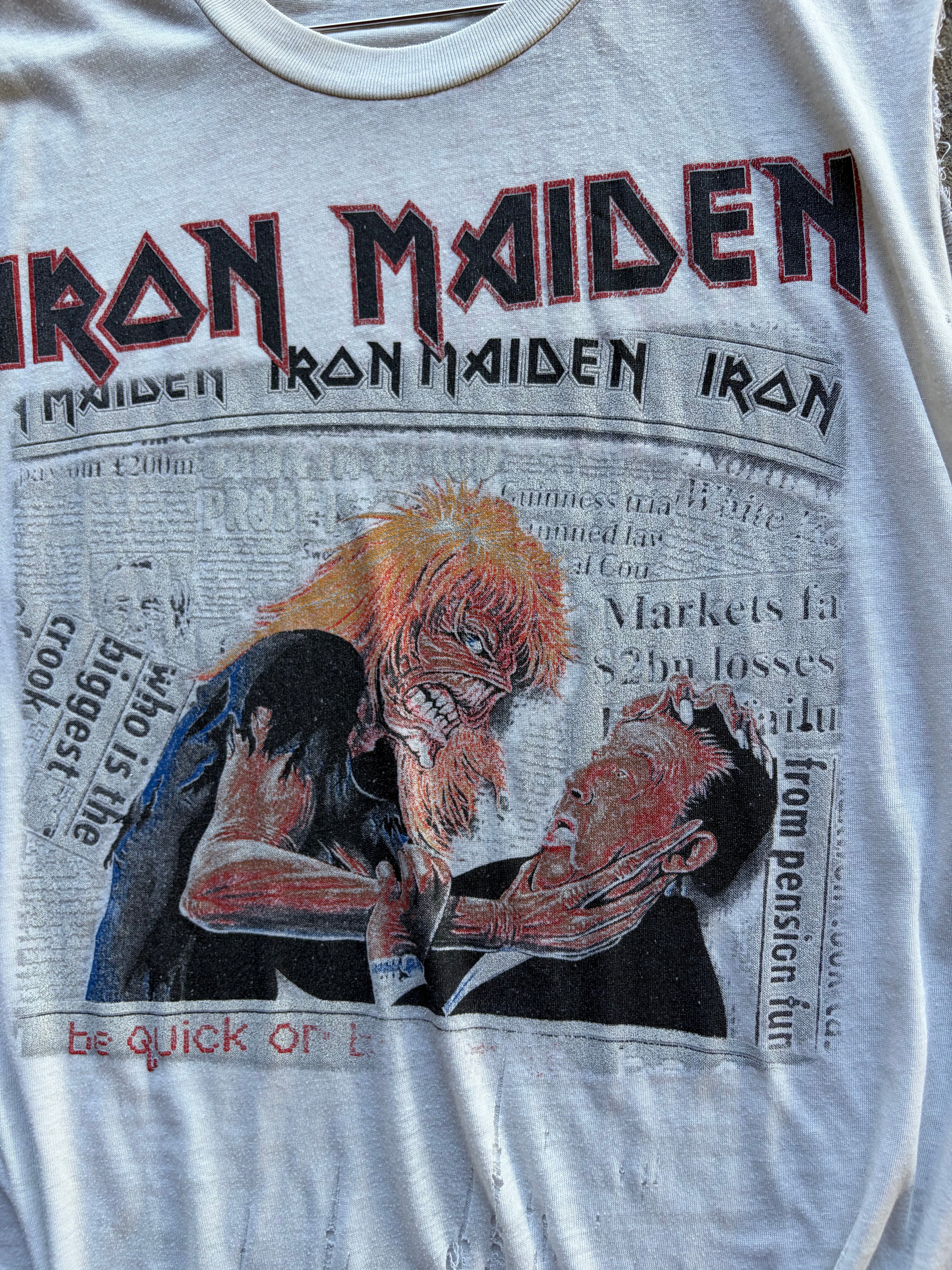 Vintage Single Stitch early 90s Iron Maiden T Shirt Size S