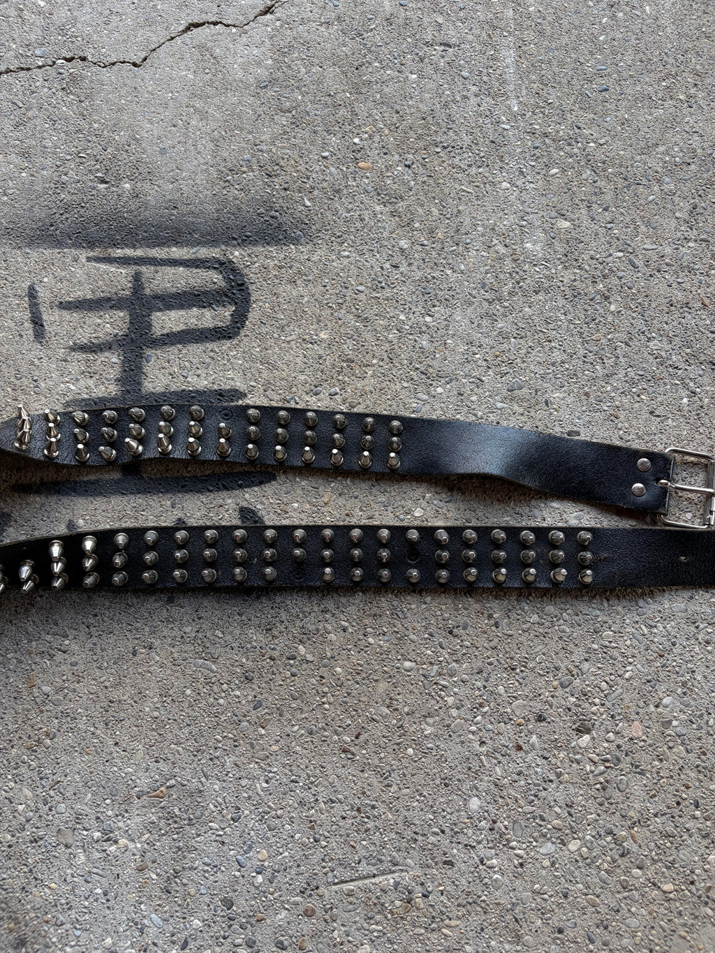 Vintage Studded Leather Belt