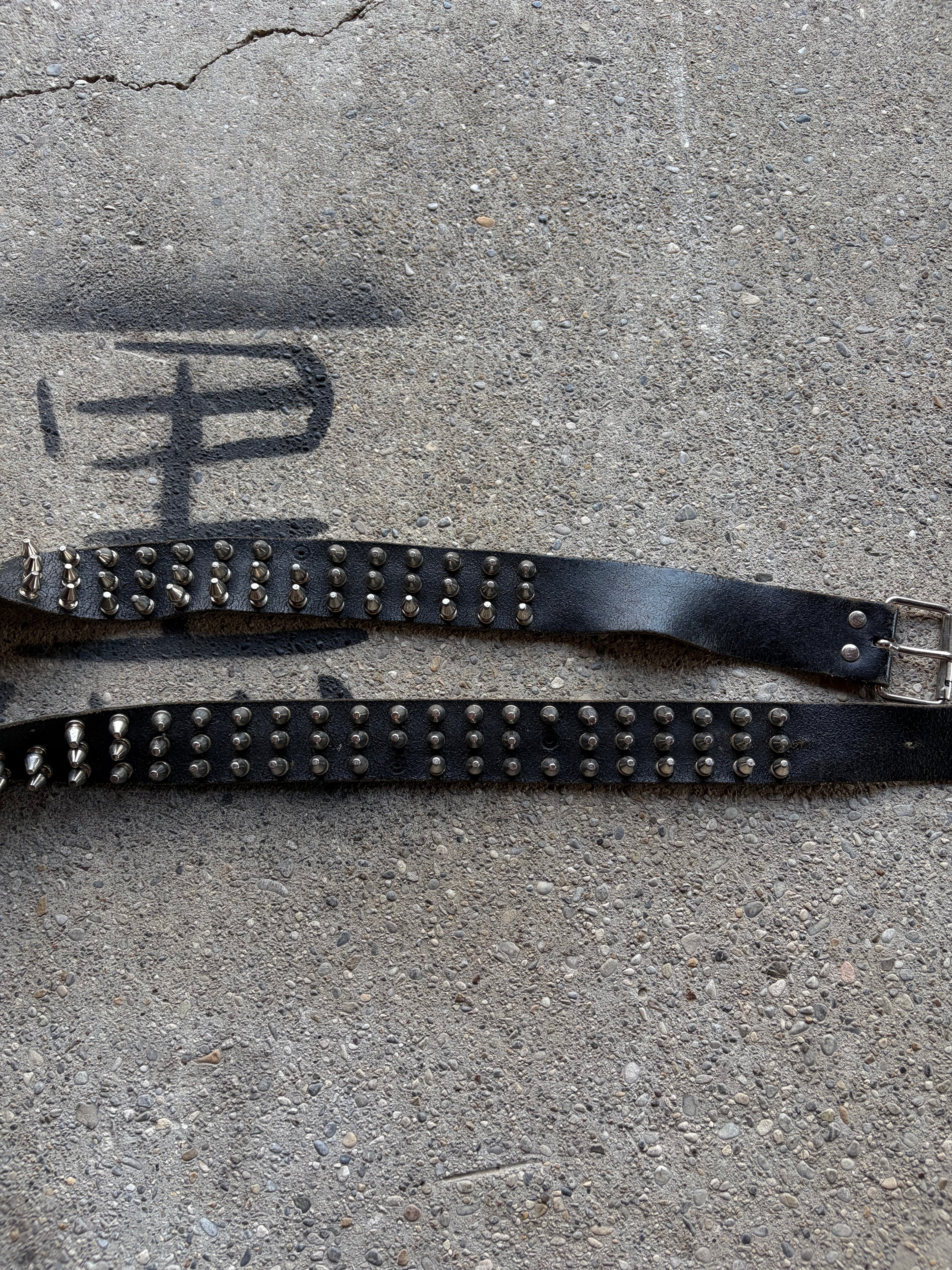 Vintage Studded Leather Belt