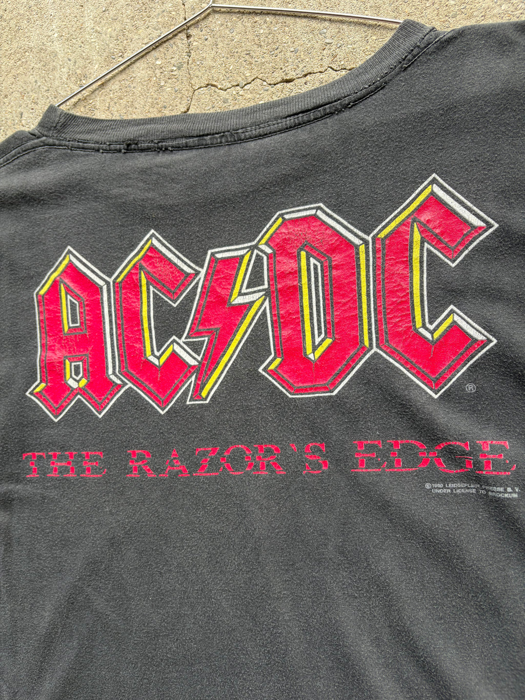 Vintage 1990 faded Single Stitch acdc Shirt Size M/L