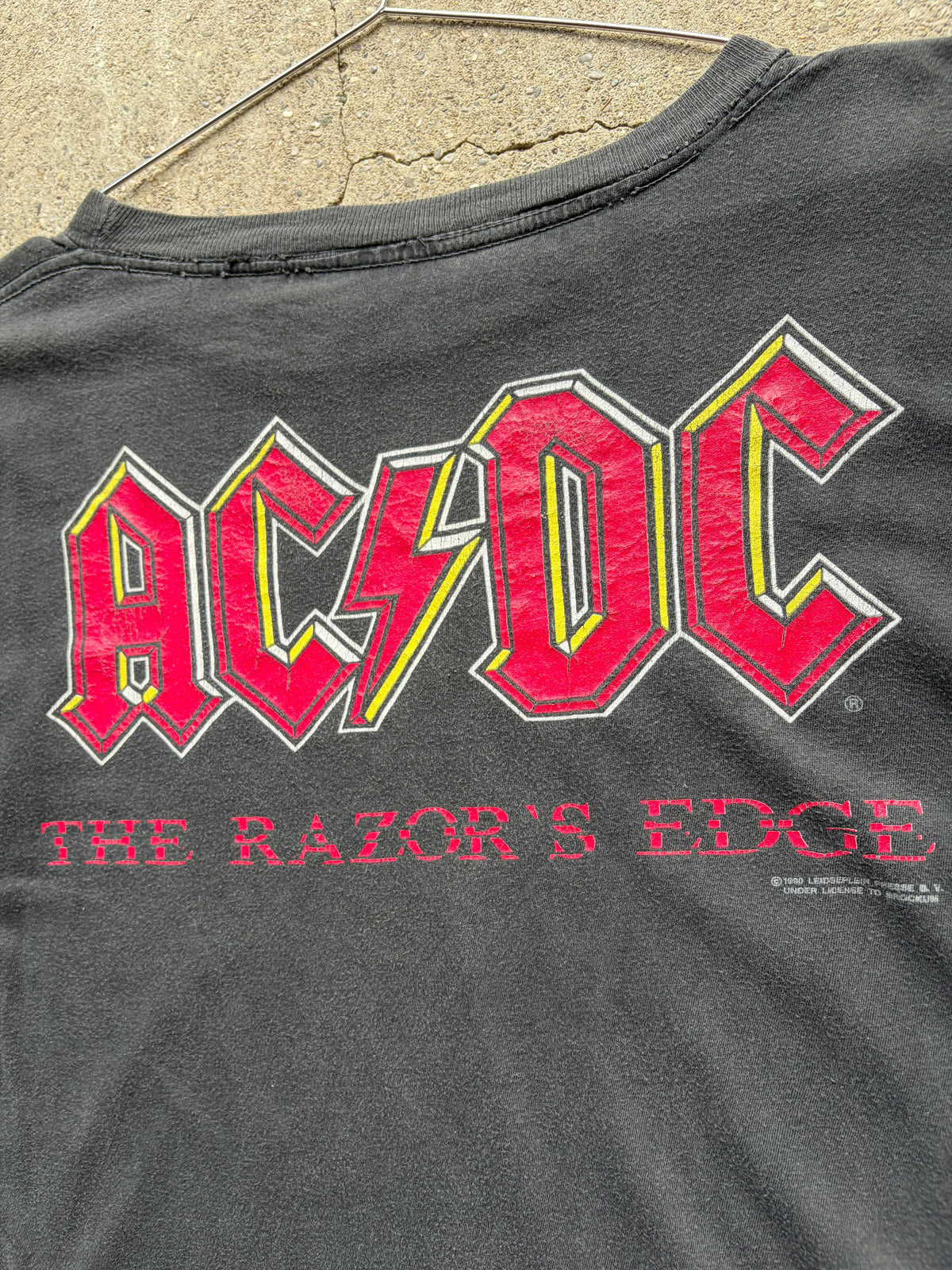 Vintage 1990 faded Single Stitch acdc Shirt Size M/L