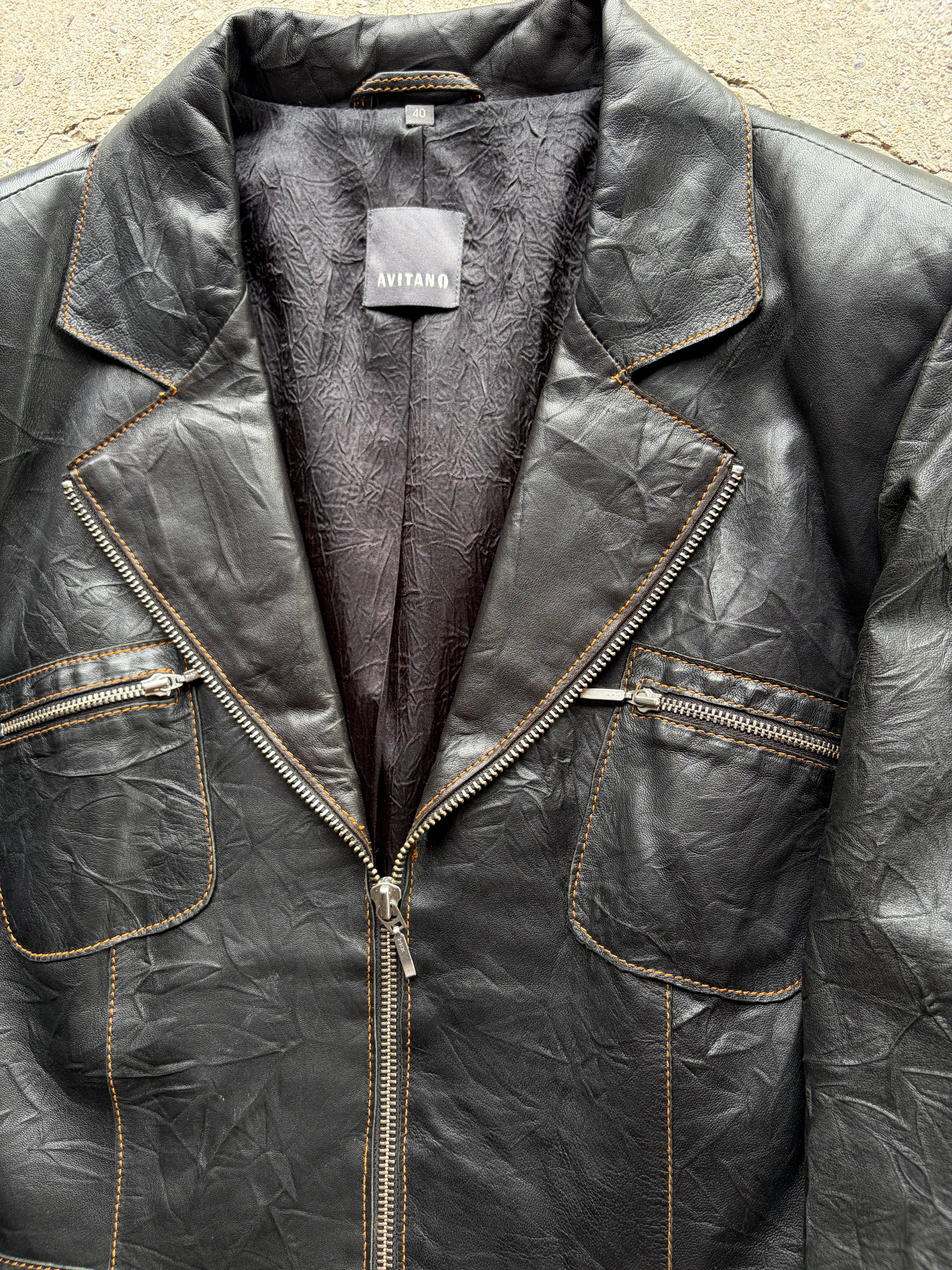 Vintage leather Jacket/ Blazer Womens Size S/M/40
