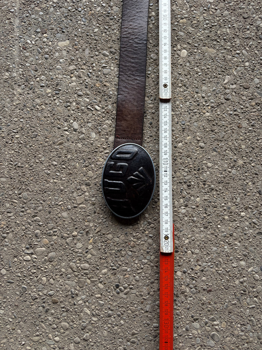 Vintage Hugo Boss buckle with leather belt