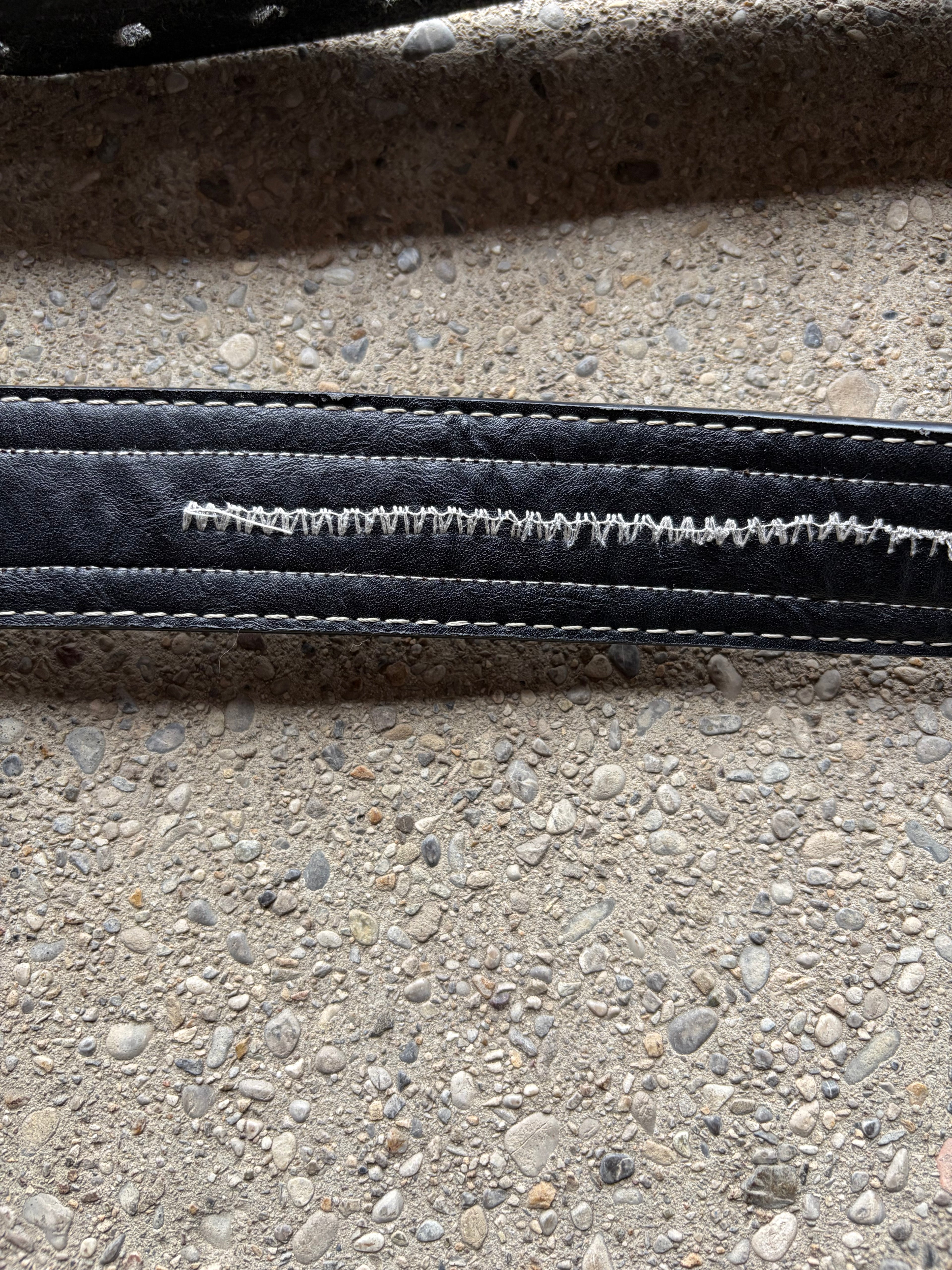 Vintage Harley Davidson buckle with used leather Belt