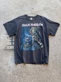 Vintage Faded distressed Iron Maiden t shirt Size L/XL