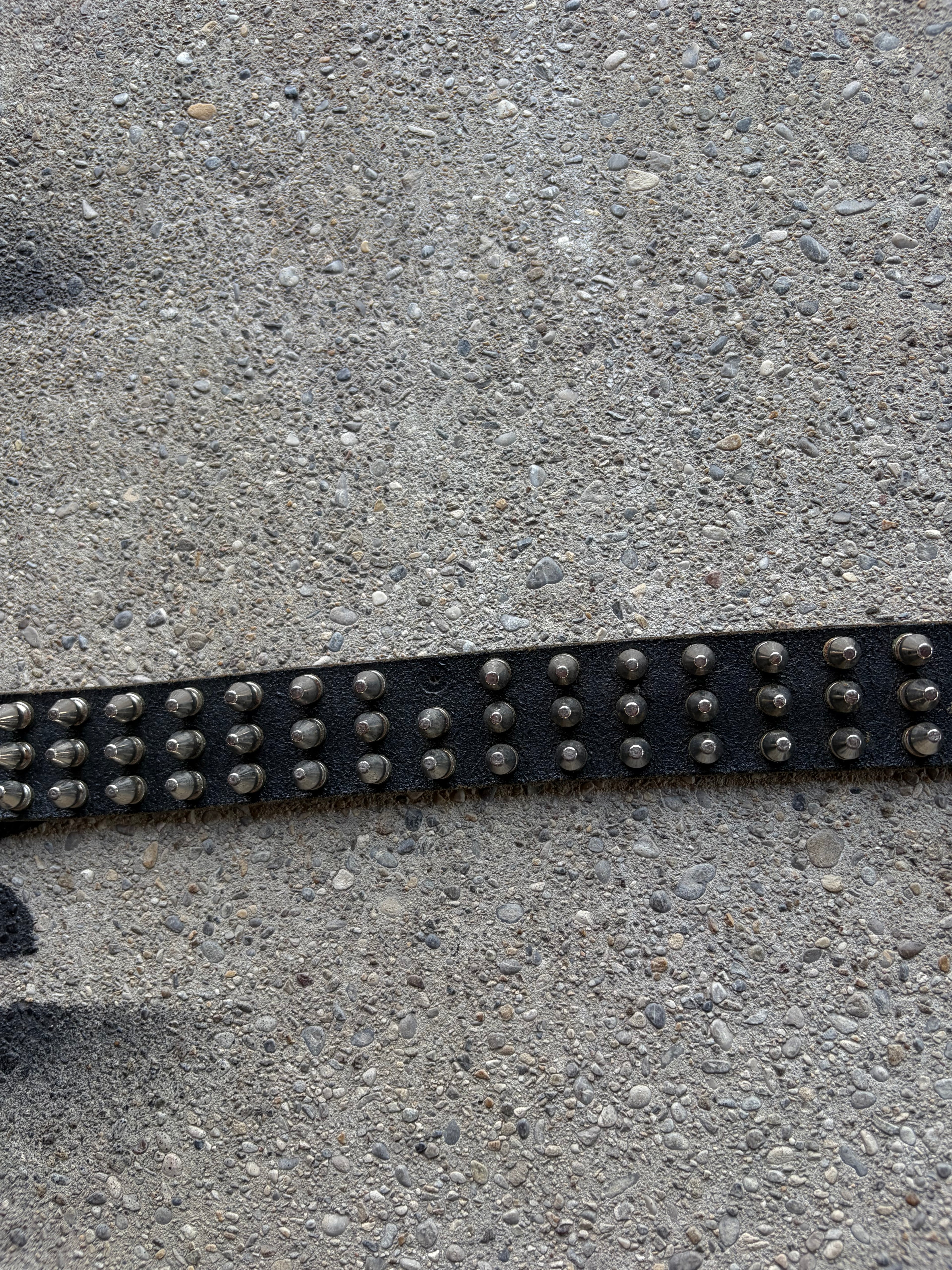 Vintage Studded Leather Belt