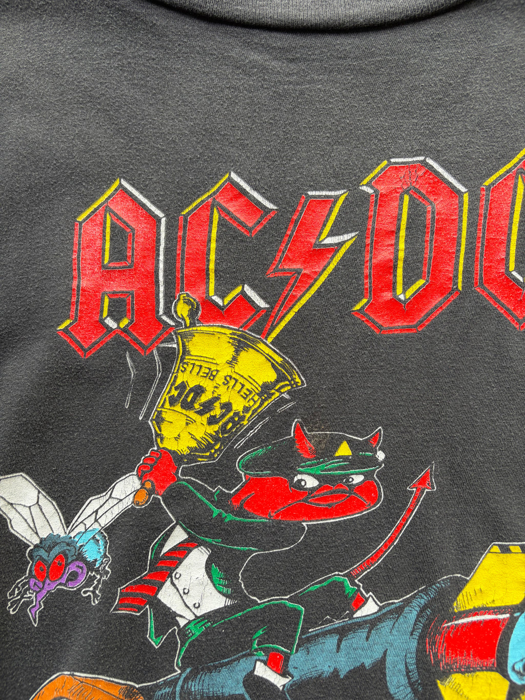 Vintage 1990 faded Single Stitch acdc Shirt Size M/L