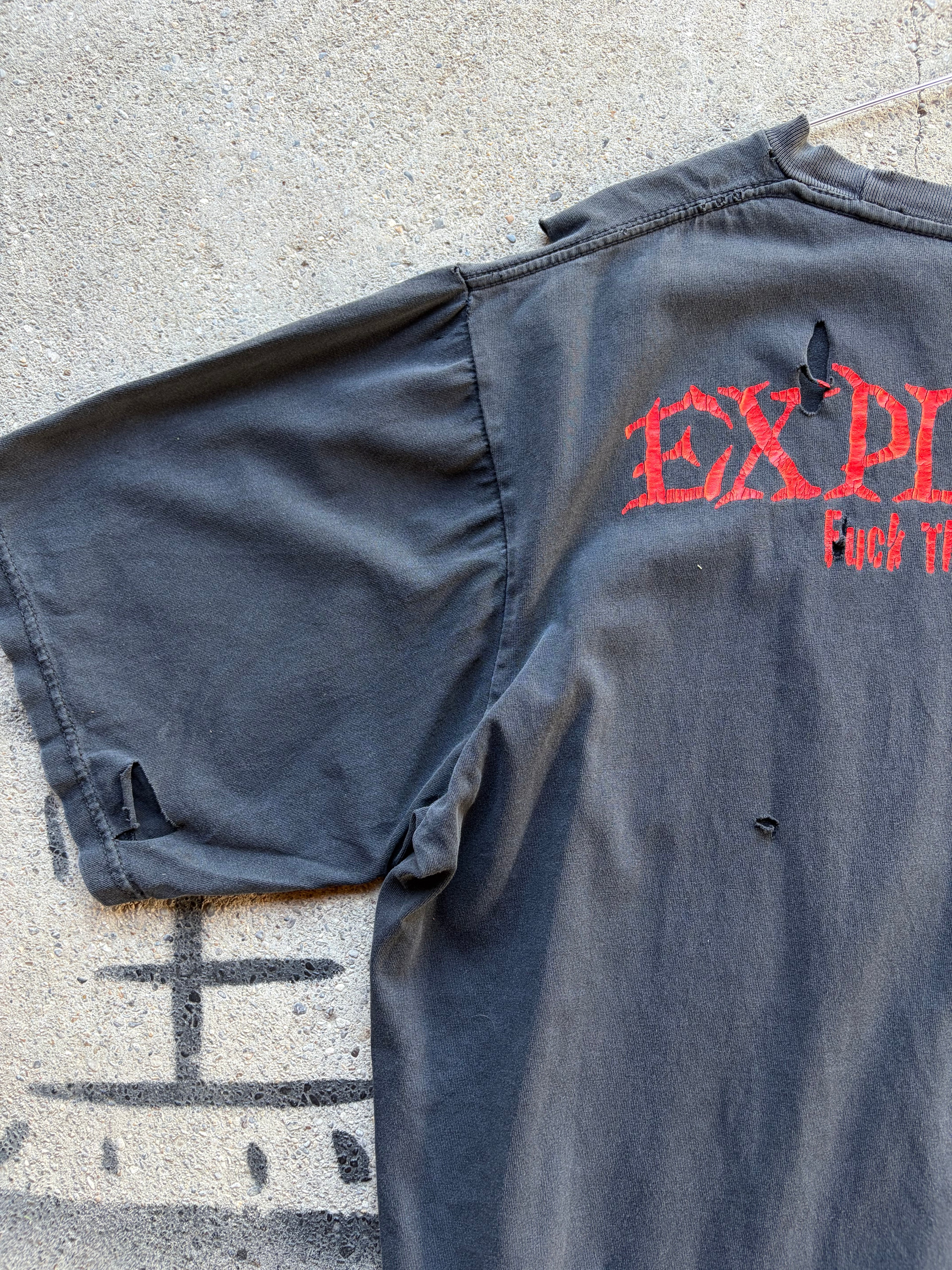Vintage Trashed The exploited Punk T Shirt Size L/XL