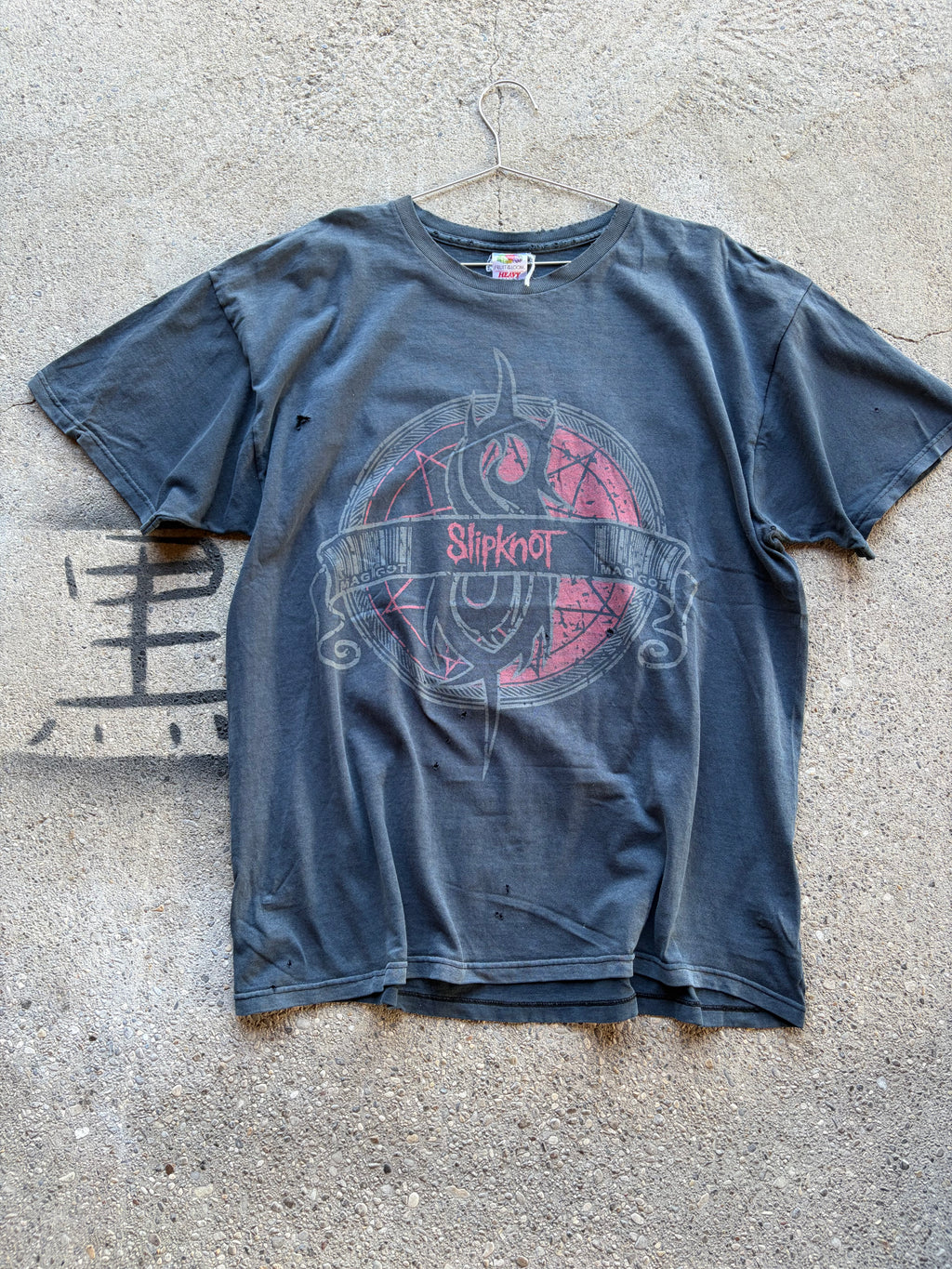 Vintage Faded trashed Slipknot T Shirt Size L/XL