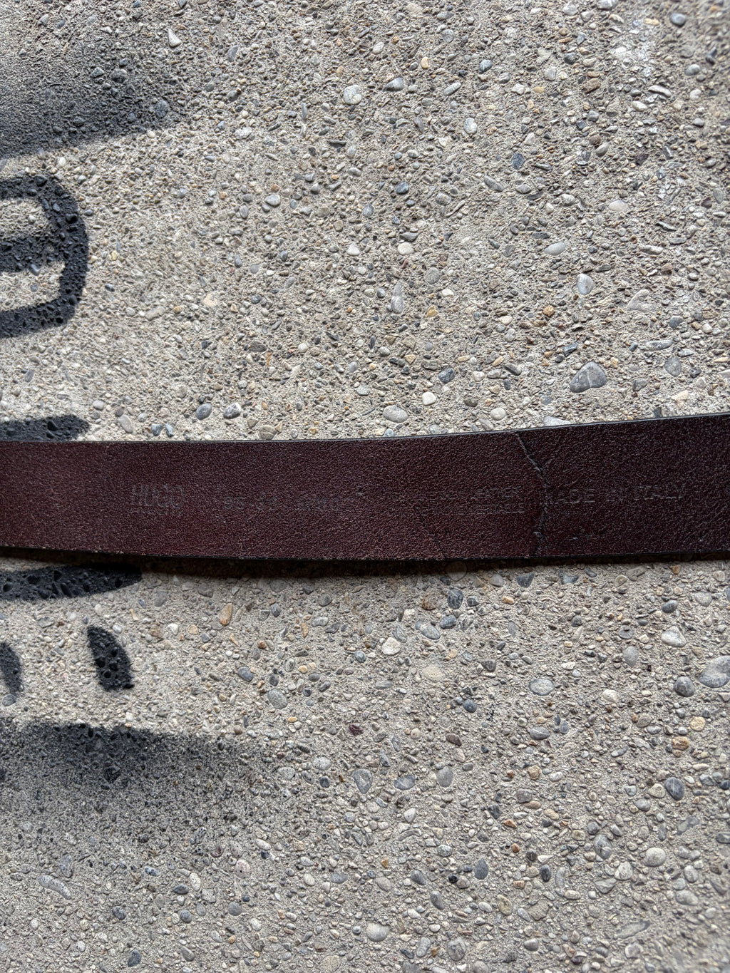 Vintage Hugo Boss buckle with leather belt