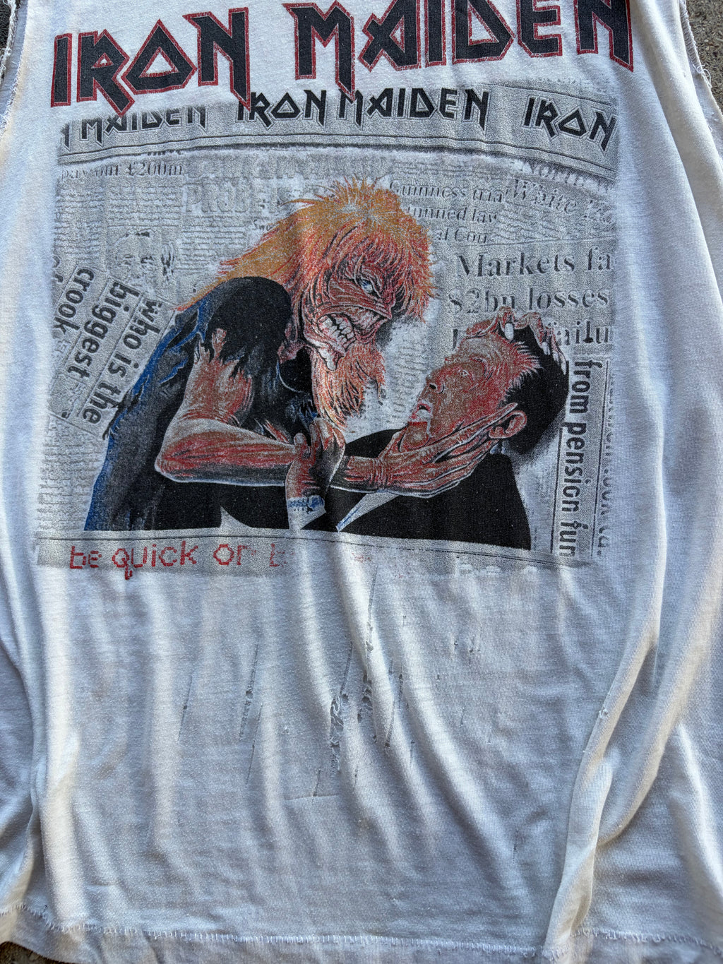 Vintage Single Stitch early 90s Iron Maiden T Shirt Size S
