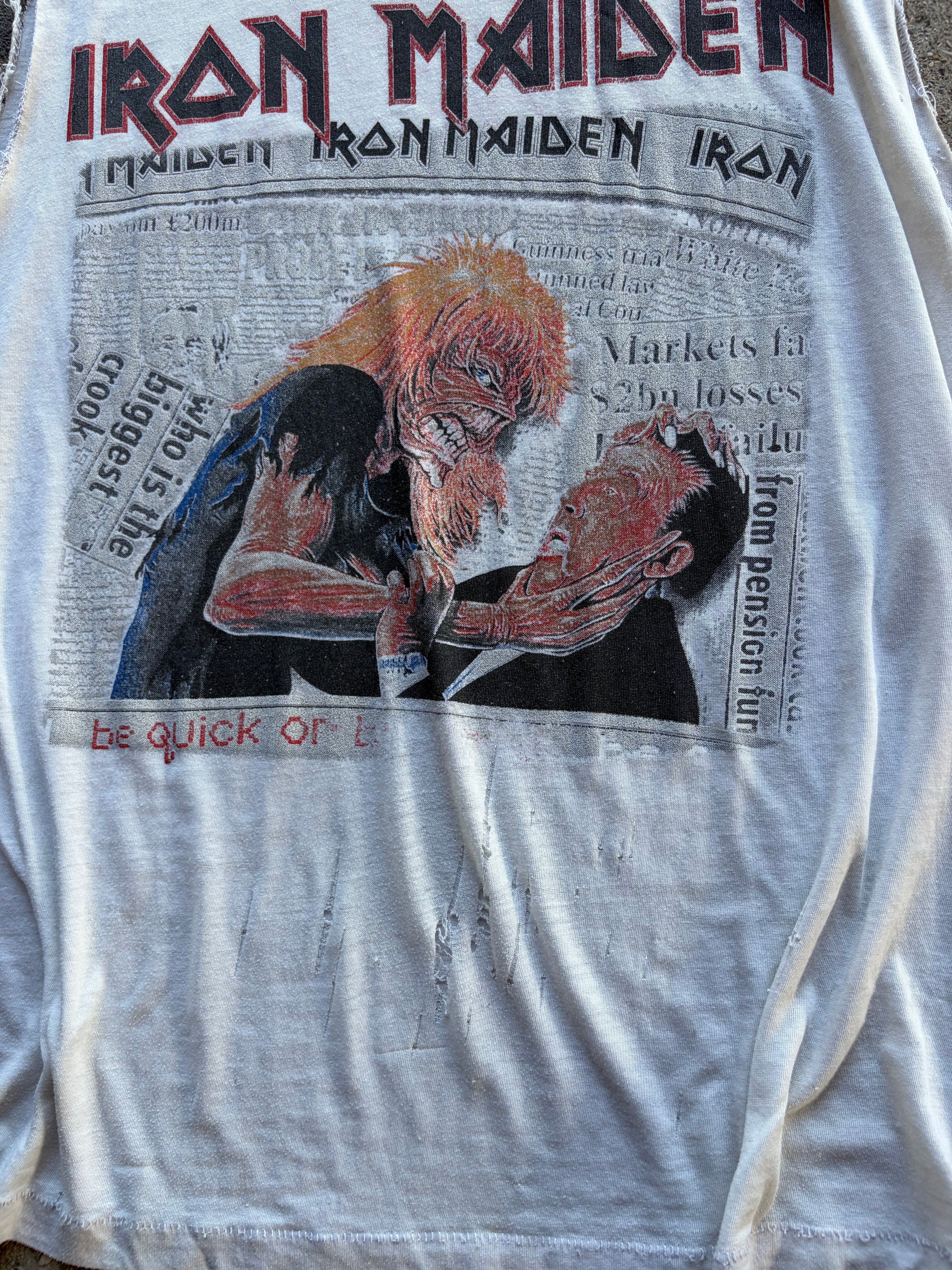 Vintage Single Stitch early 90s Iron Maiden T Shirt Size S