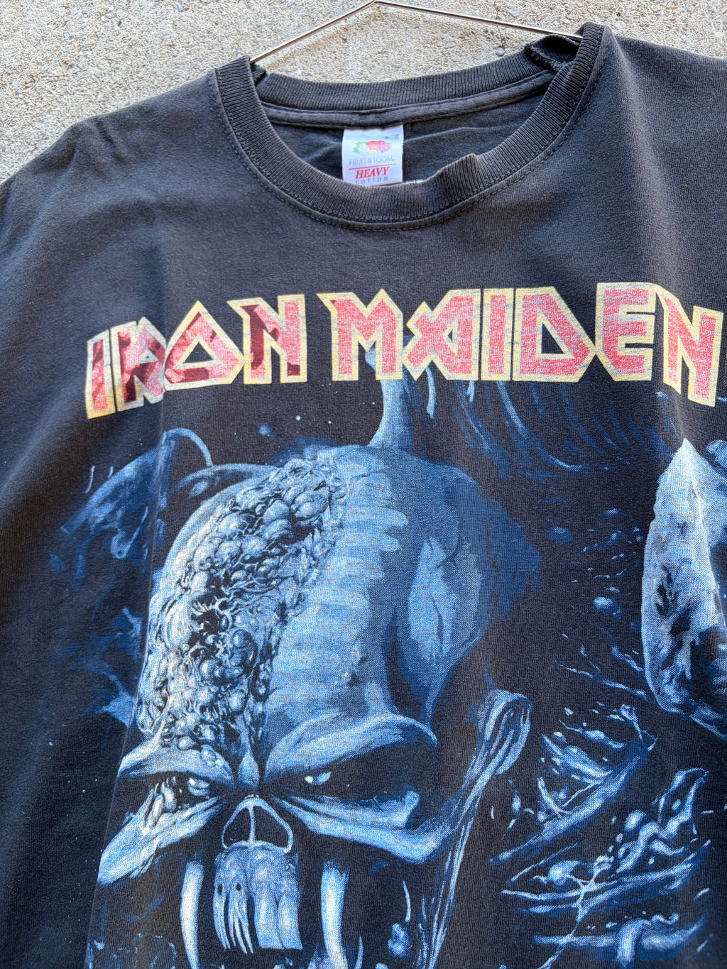 Vintage Faded Iron Maiden T Shirt Size L/XL