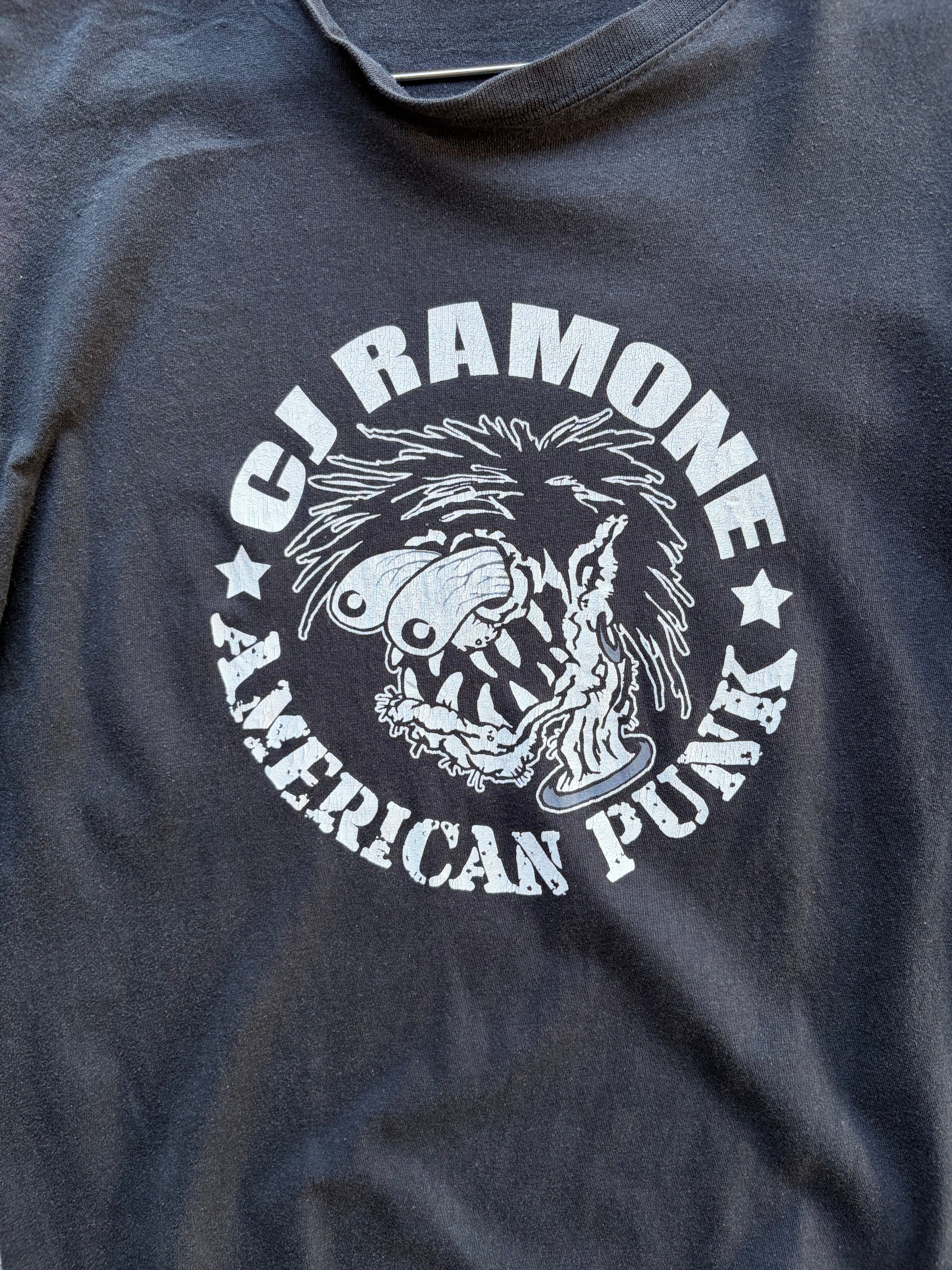 Vintage faded CJ Ramone American Punk Shirt Size S