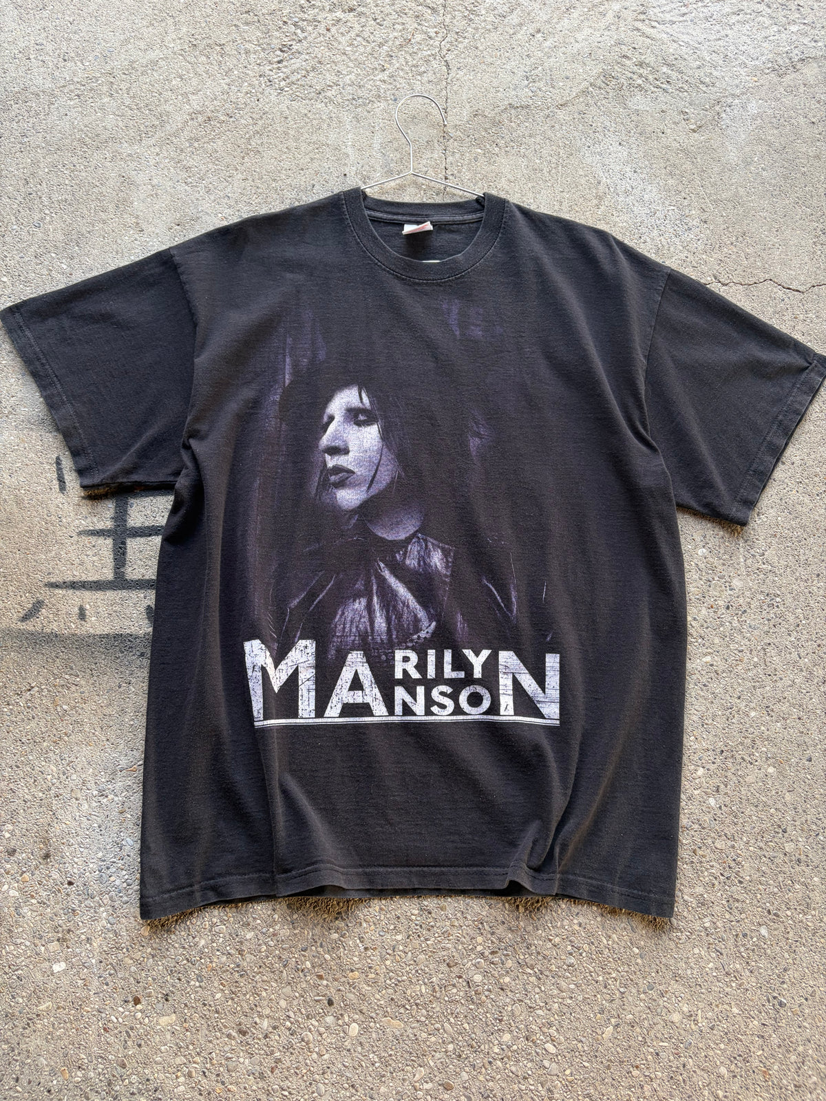 Vintage sun Faded Marilyn Manson Band Shirt Size L/XL