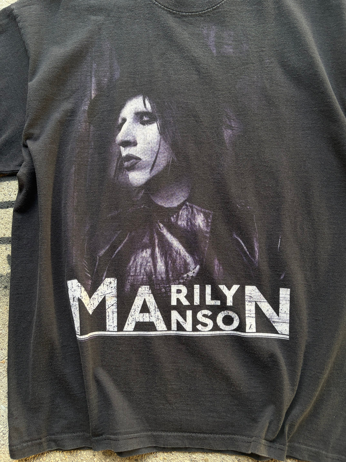 Vintage sun Faded Marilyn Manson Band Shirt Size L/XL