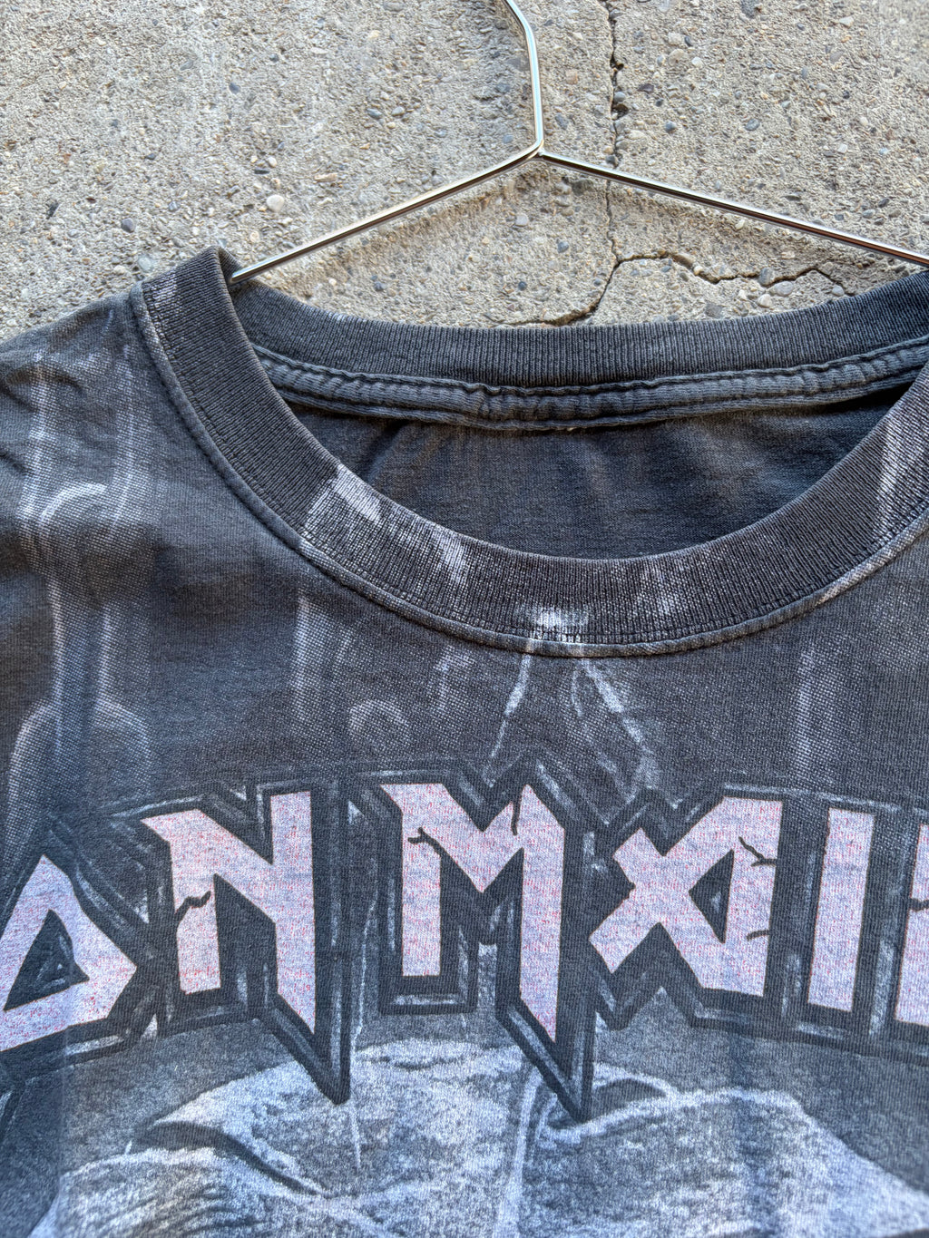Vintage Faded Full Print Iron Maiden T Shirt Size S/M