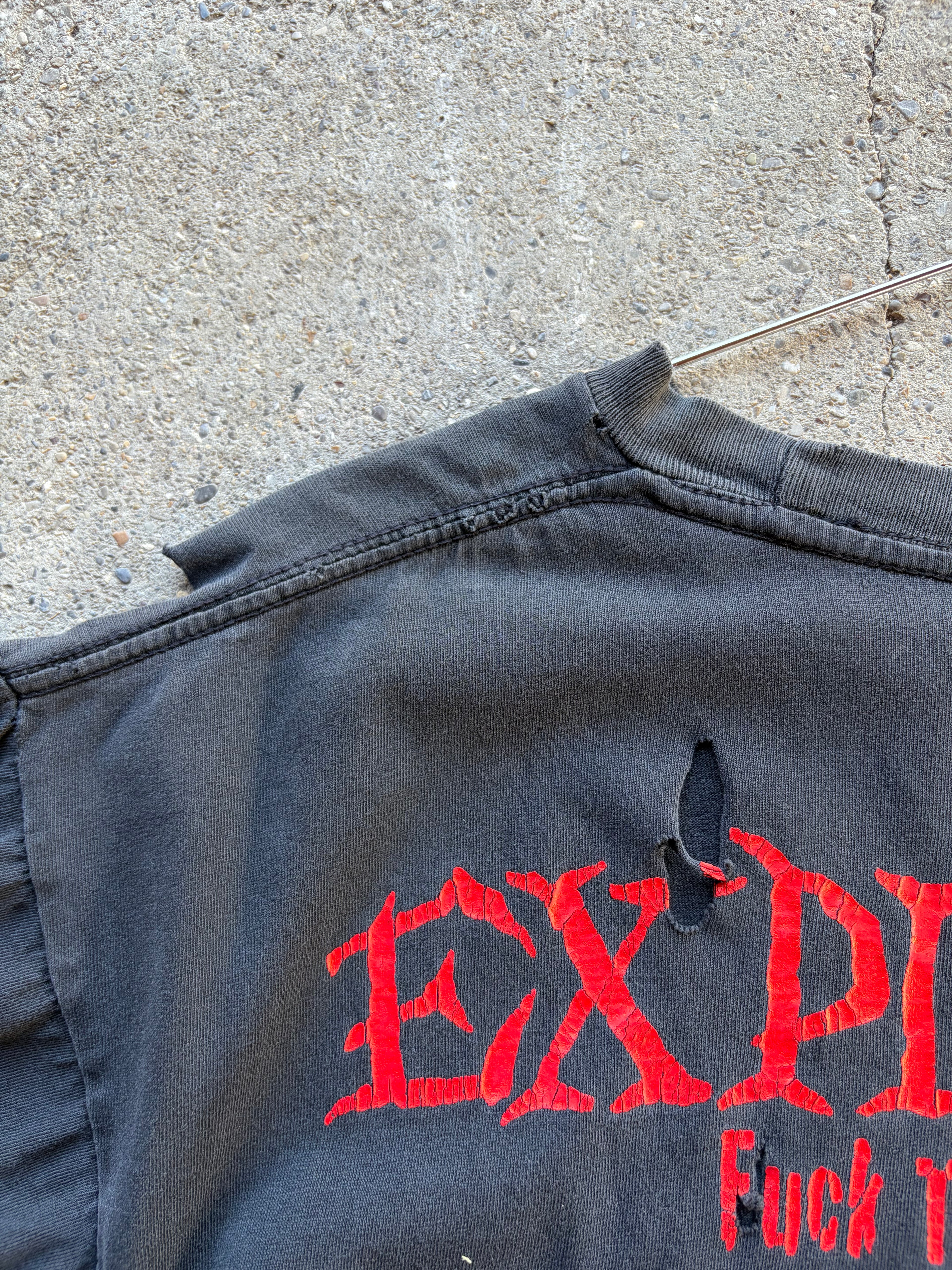 Vintage Trashed The exploited Punk T Shirt Size L/XL