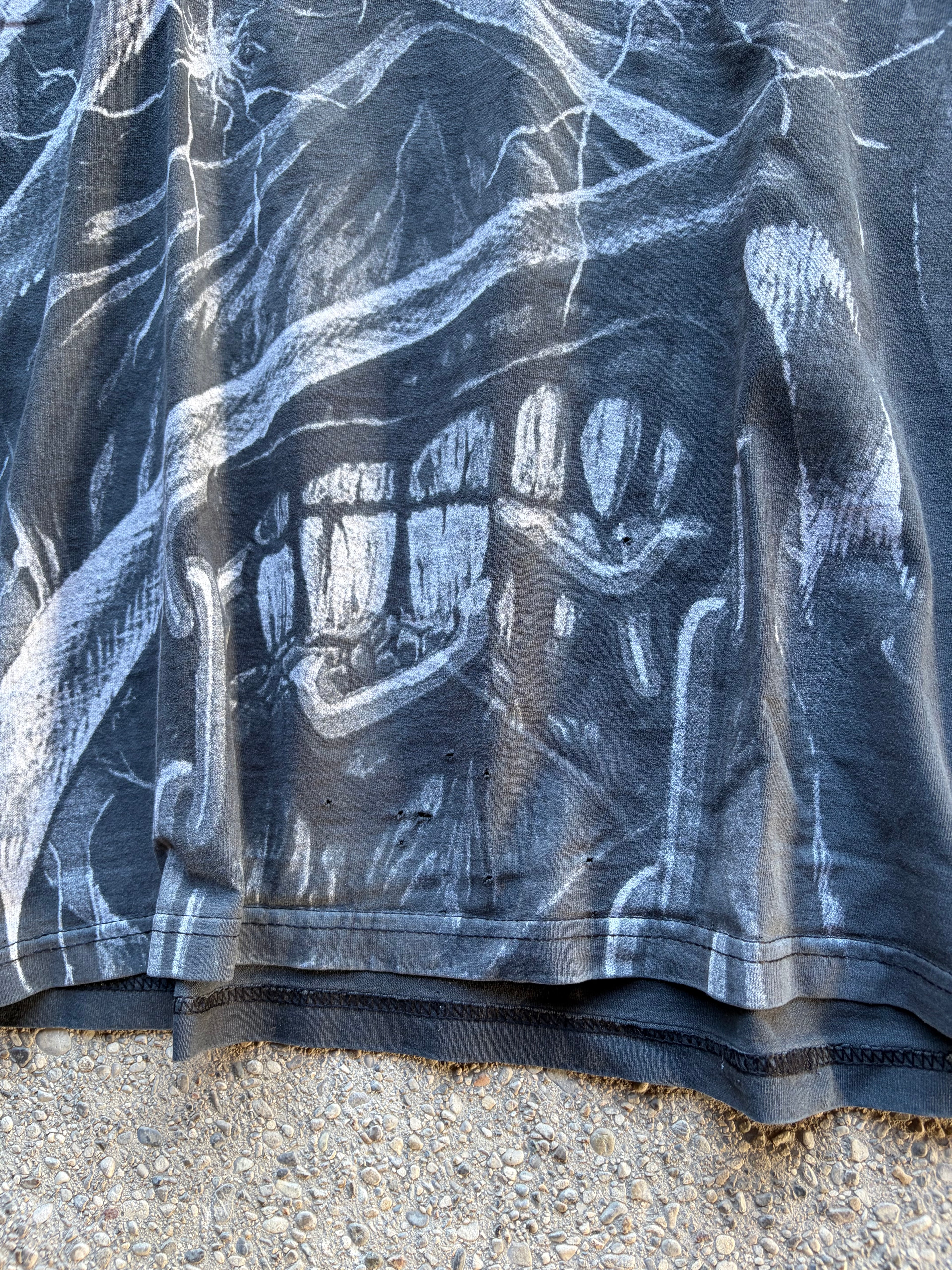 Vintage Faded Full Print Iron Maiden T Shirt Size S/M