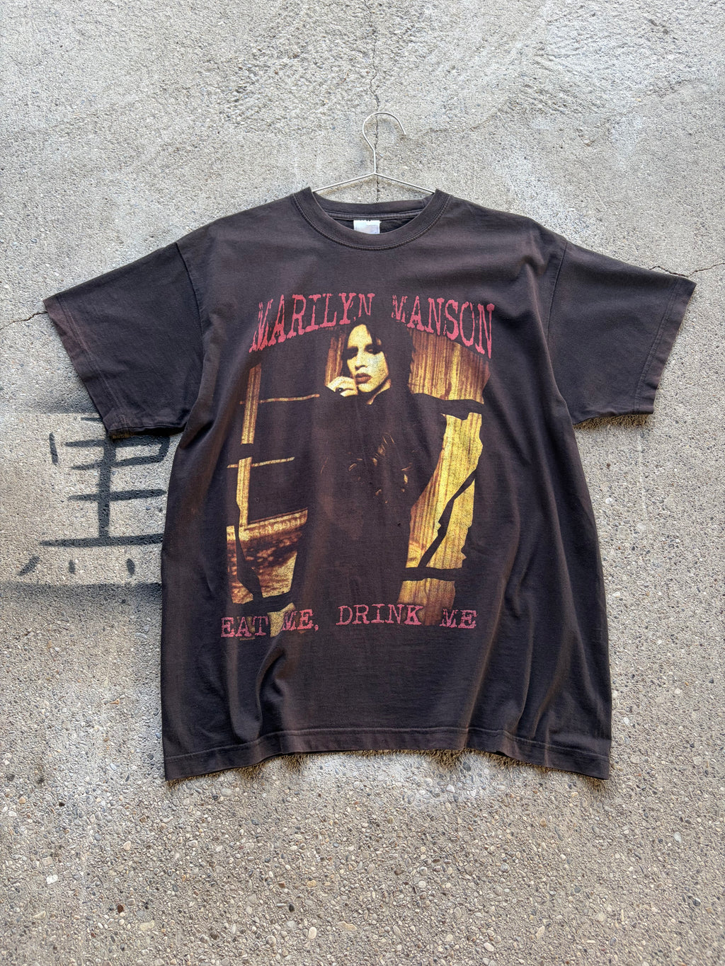 Vintage Faded Trashed Marilyn Manson Band Shirt Size M