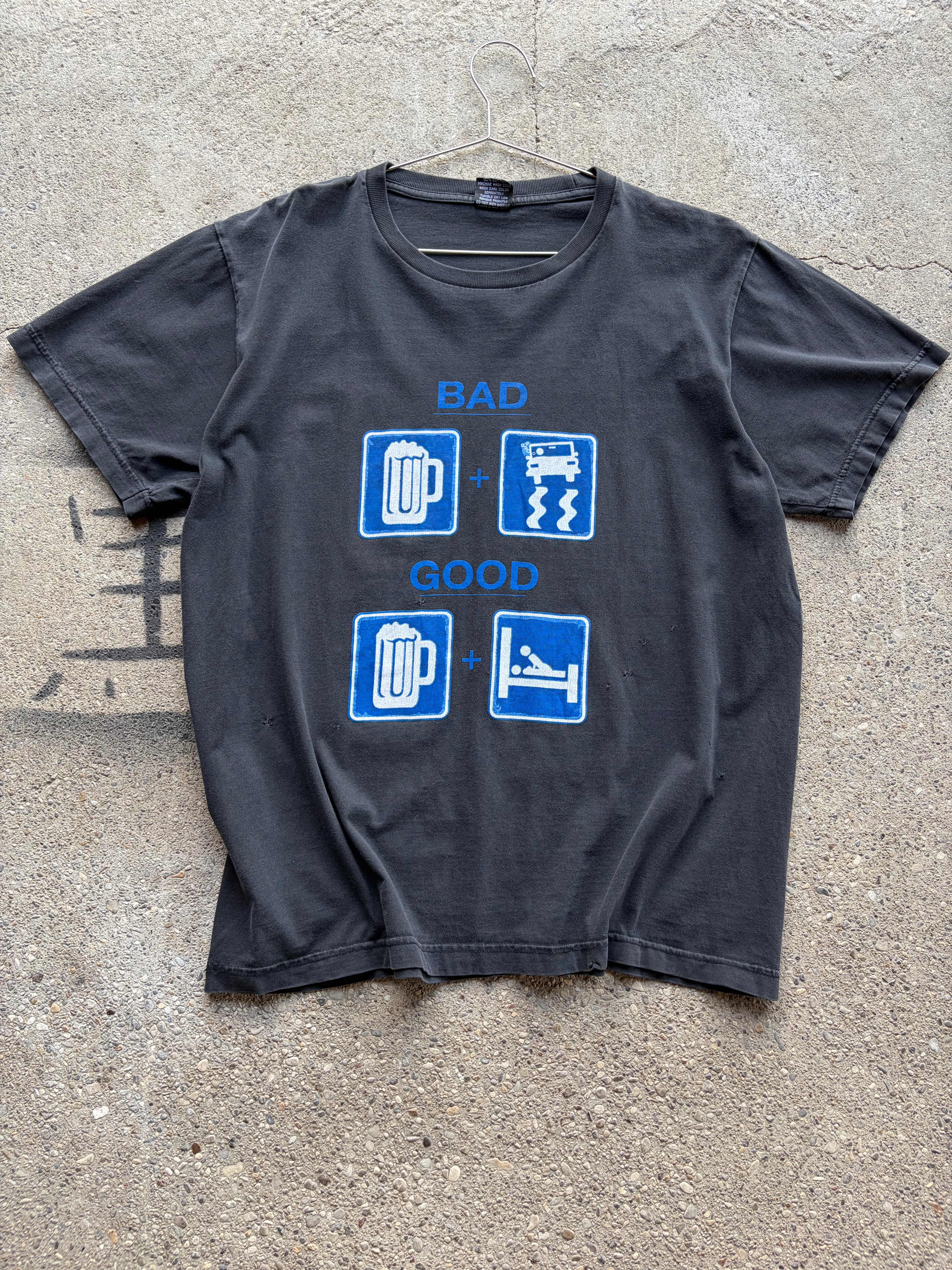 Vintage faded repaired funny Shirt Size M/L