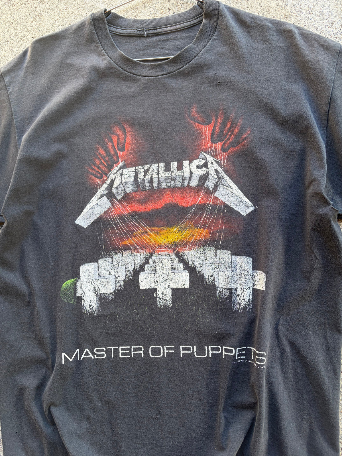 Vintage Faded Trashed Metallica Shirt Size M/L