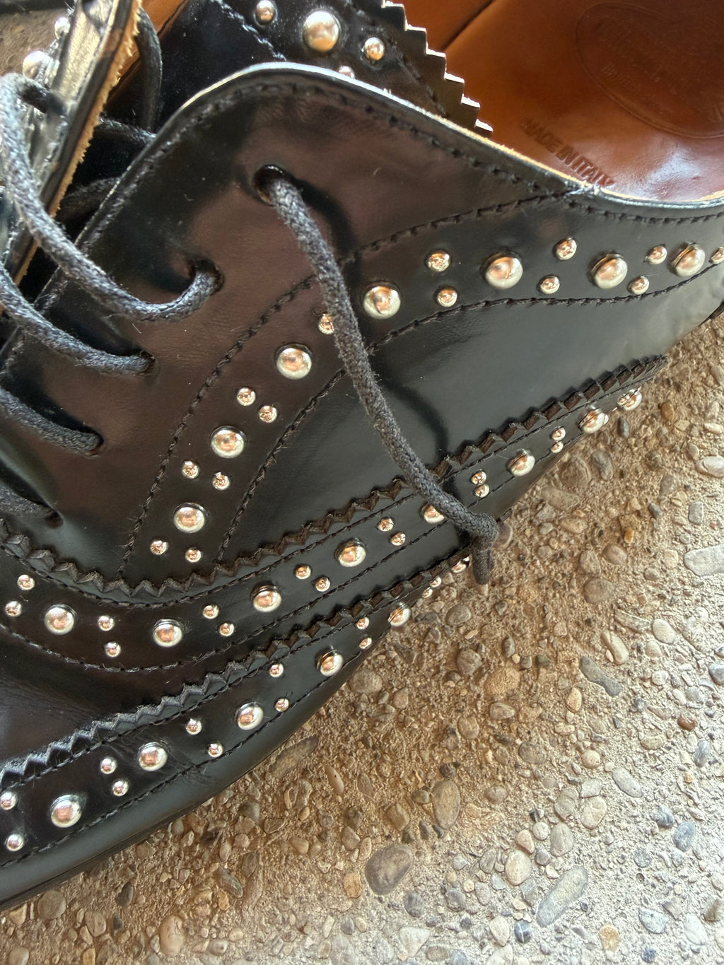 Church’s Burwood Wg Oxford Budapester studded Made in Italy