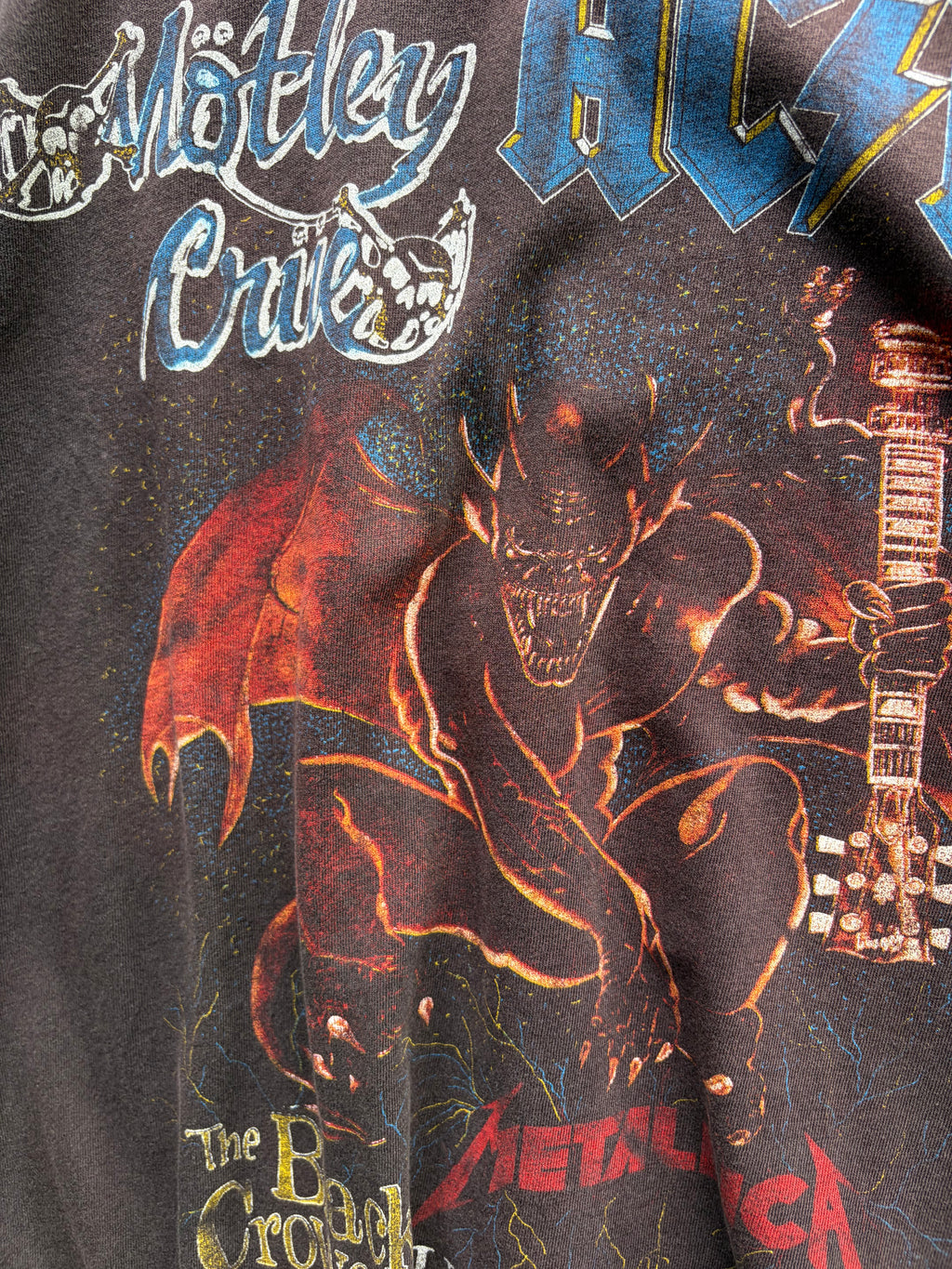 Vintage 1991 single stitch insane faded Monsters of Rock Shirt Size M/L