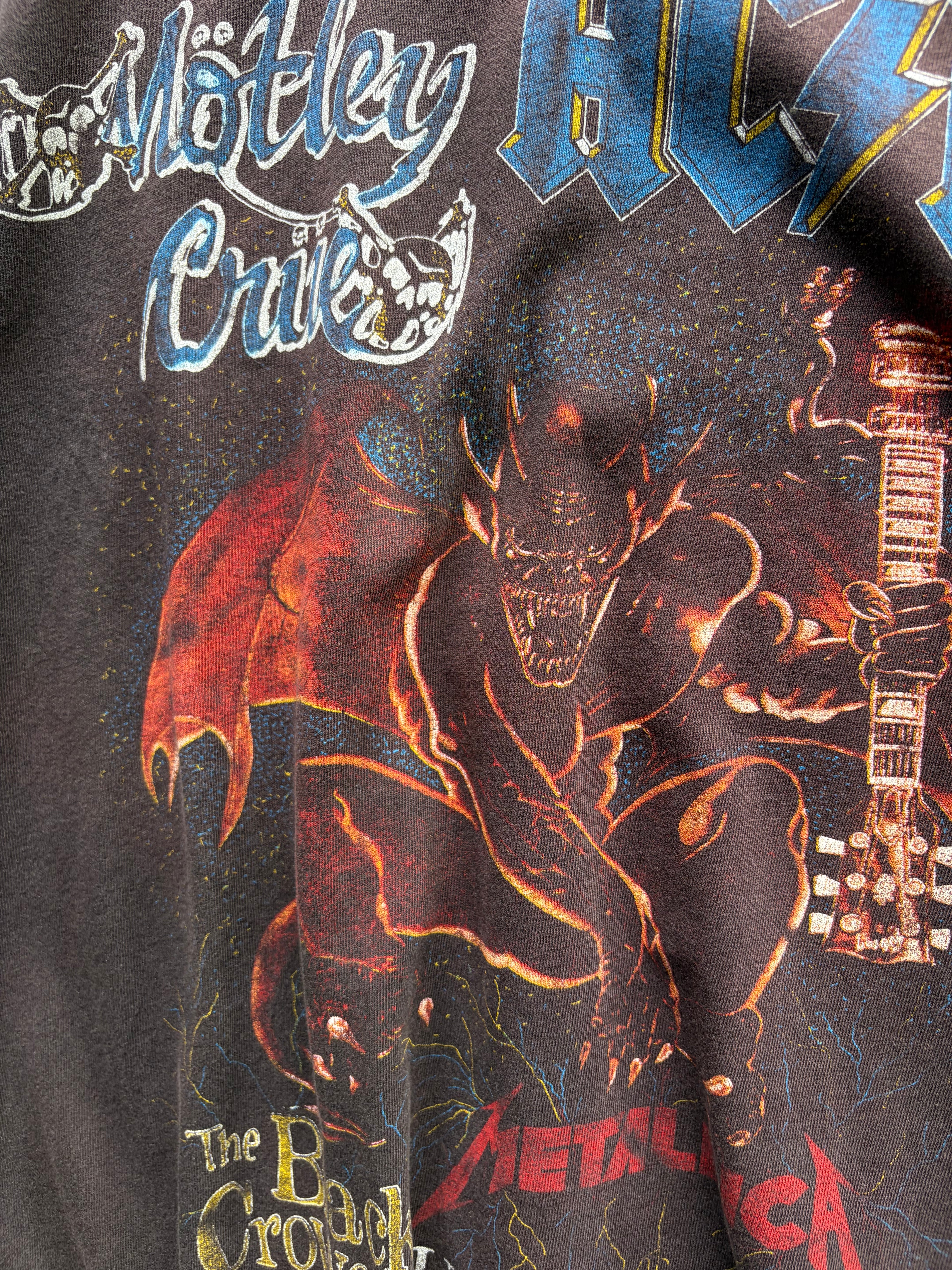 Vintage 1991 single stitch insane faded Monsters of Rock Shirt Size M/L